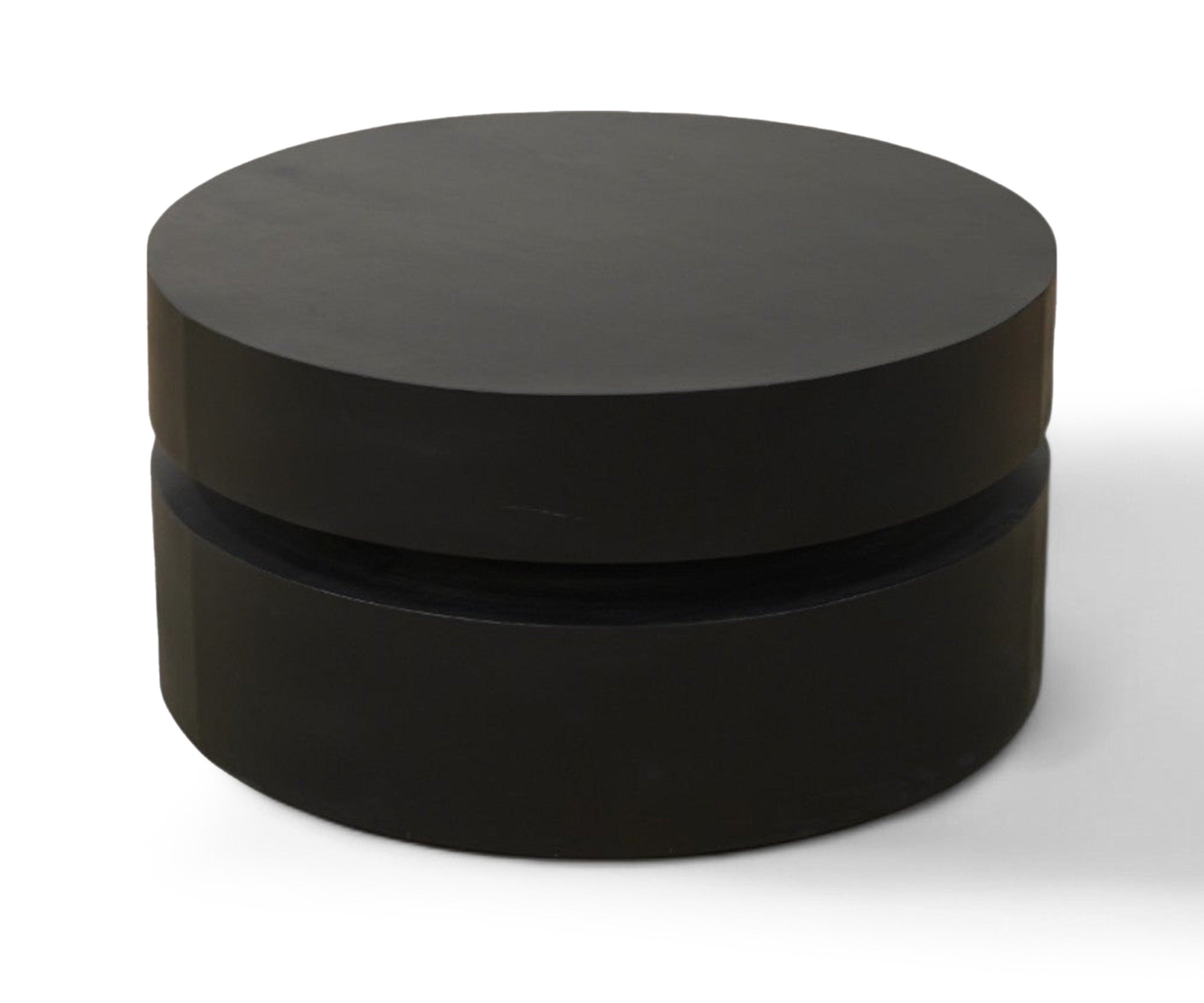 Two-Tier Disc Coffee Table in Black Oak Veneer