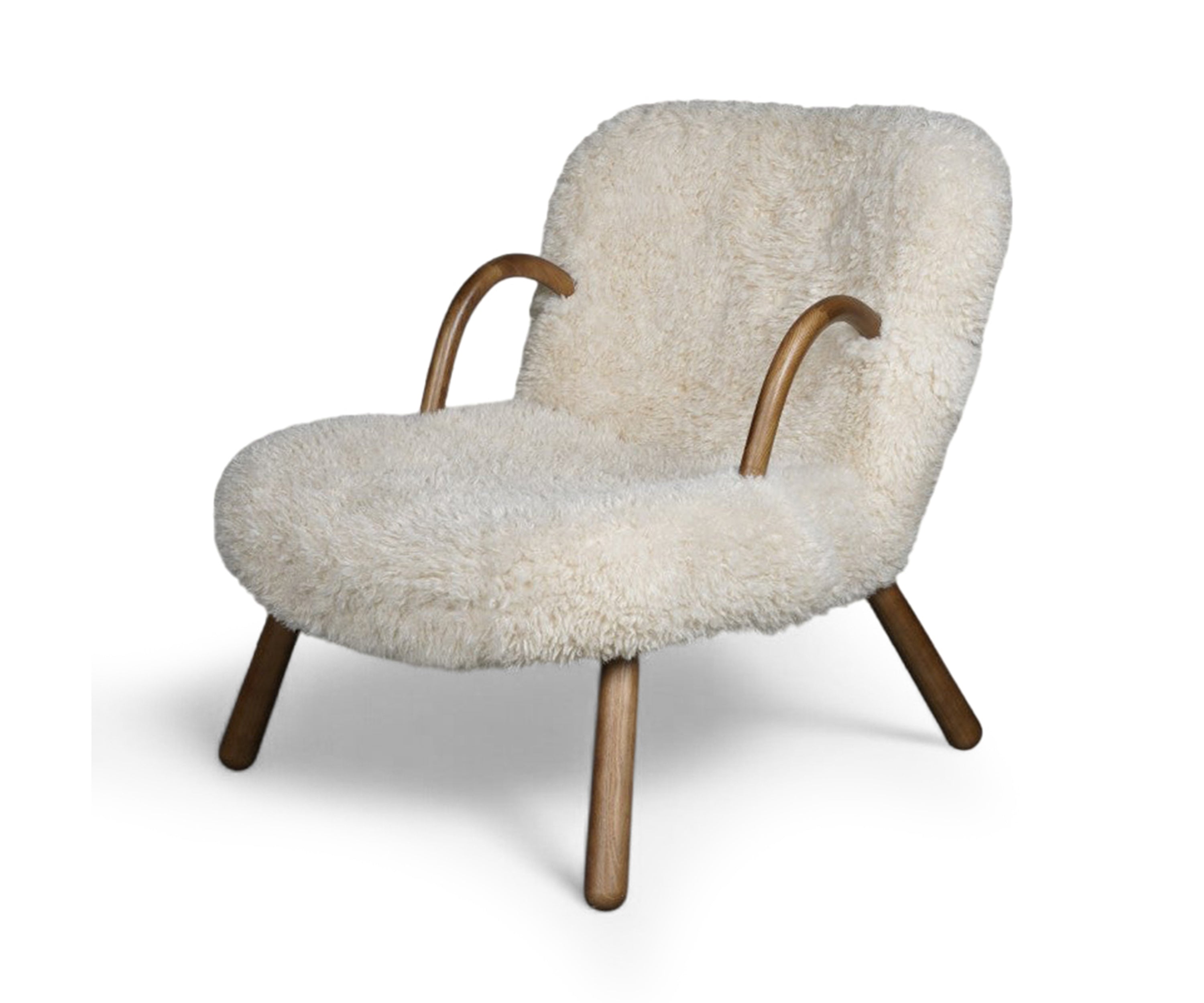 Scandi-Inspired Nordic Minimalist Bouclé Armchair