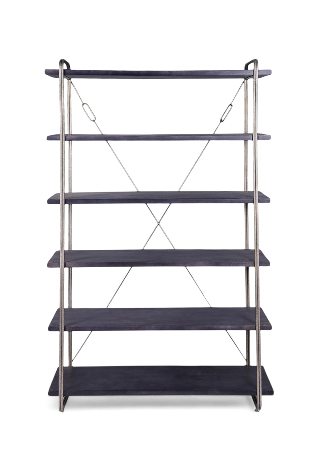 Wood & Metal Five-Tier Shelve