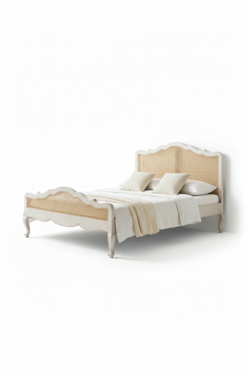 Louis XV Rattan Bed