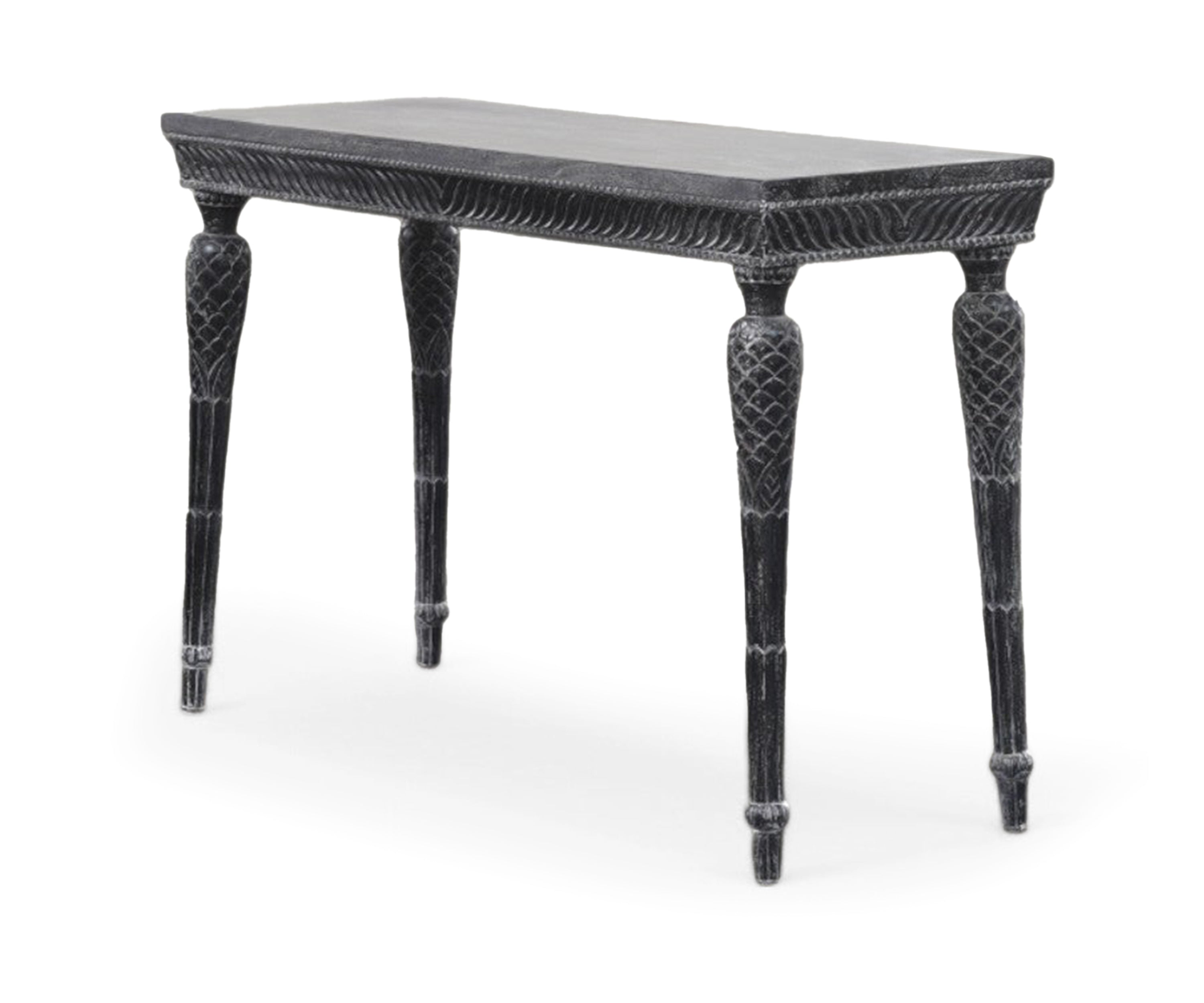 Black Finish Wooden Console