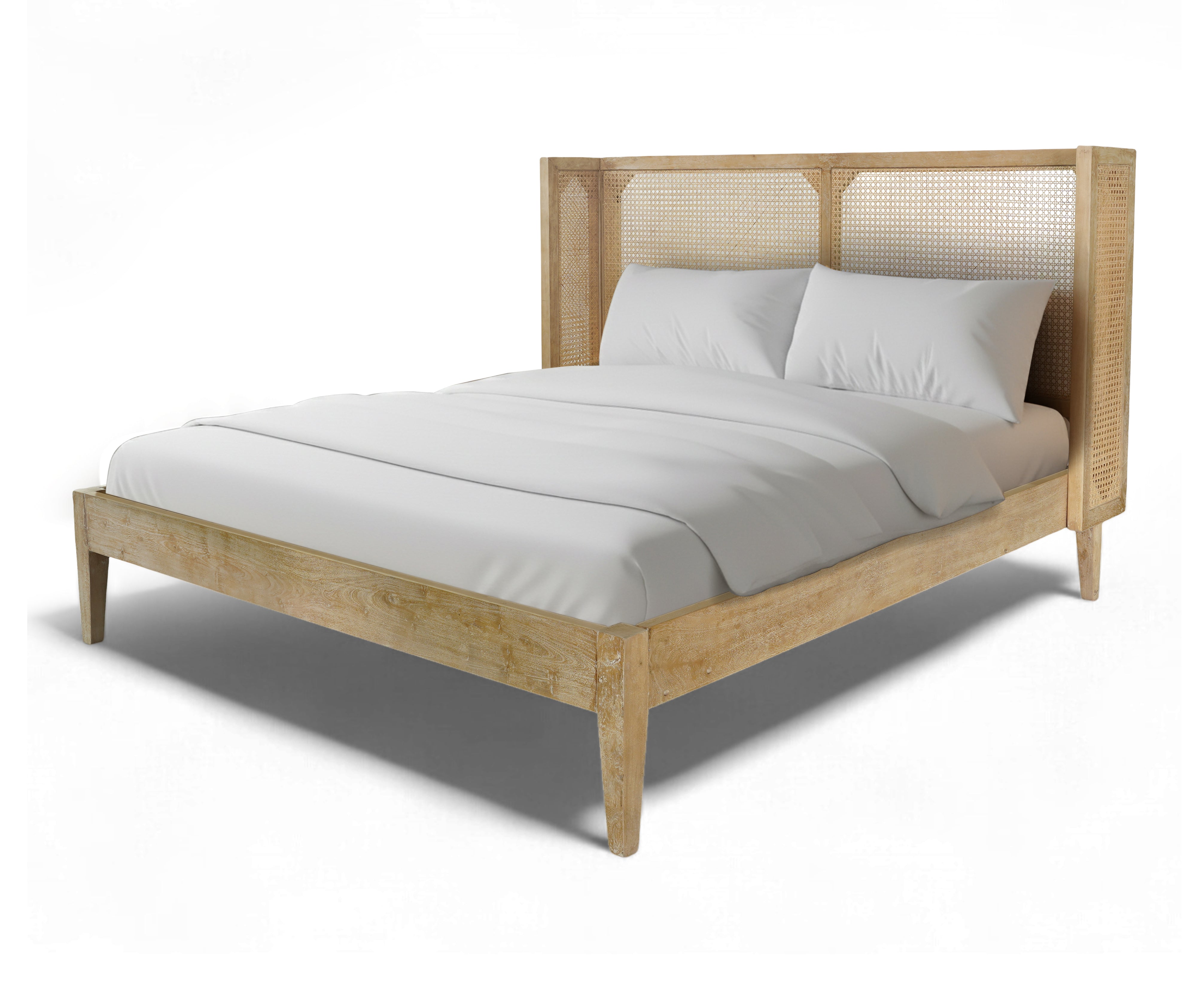 Rainey Natural Rattan King Size Bed
