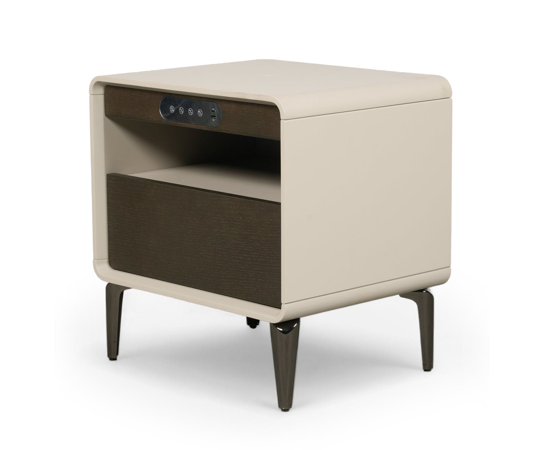 Modern Nightstand with Wireless Charging and USB Port
