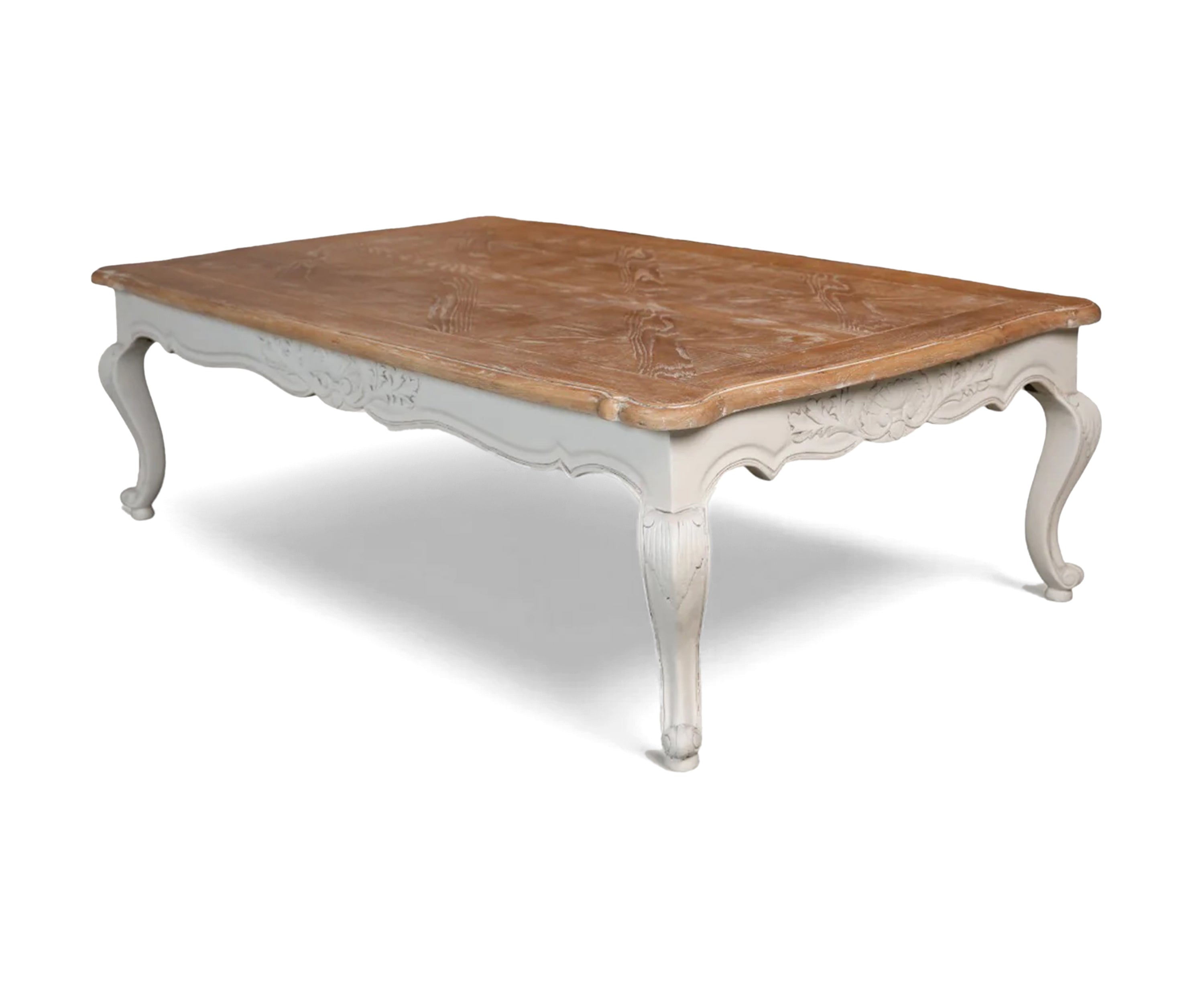 French carved parquet top table