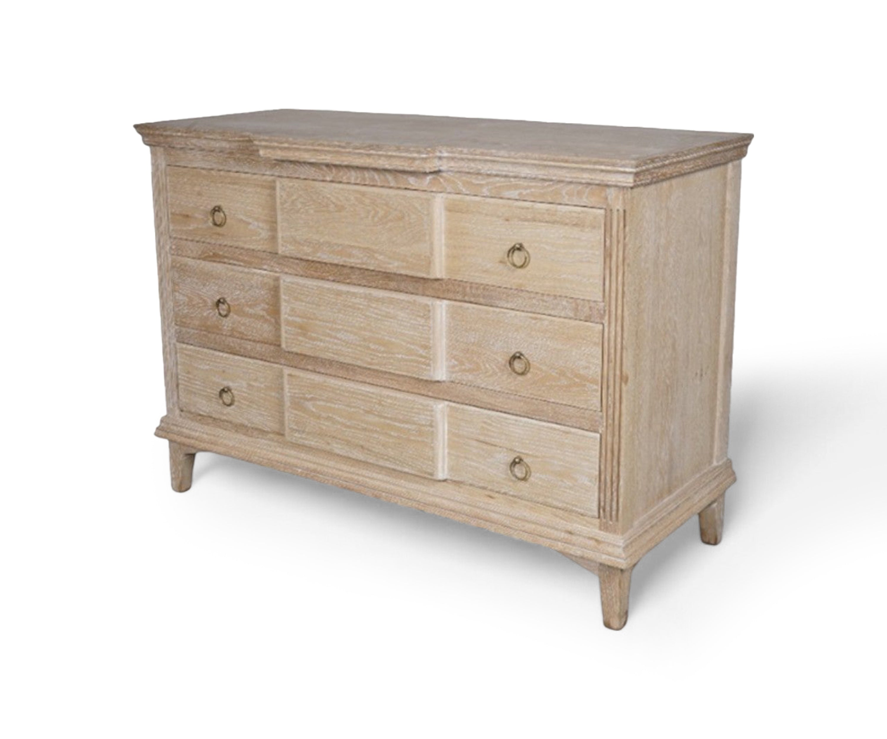 Italian Country 6-Drawer Wooden Storage Chest