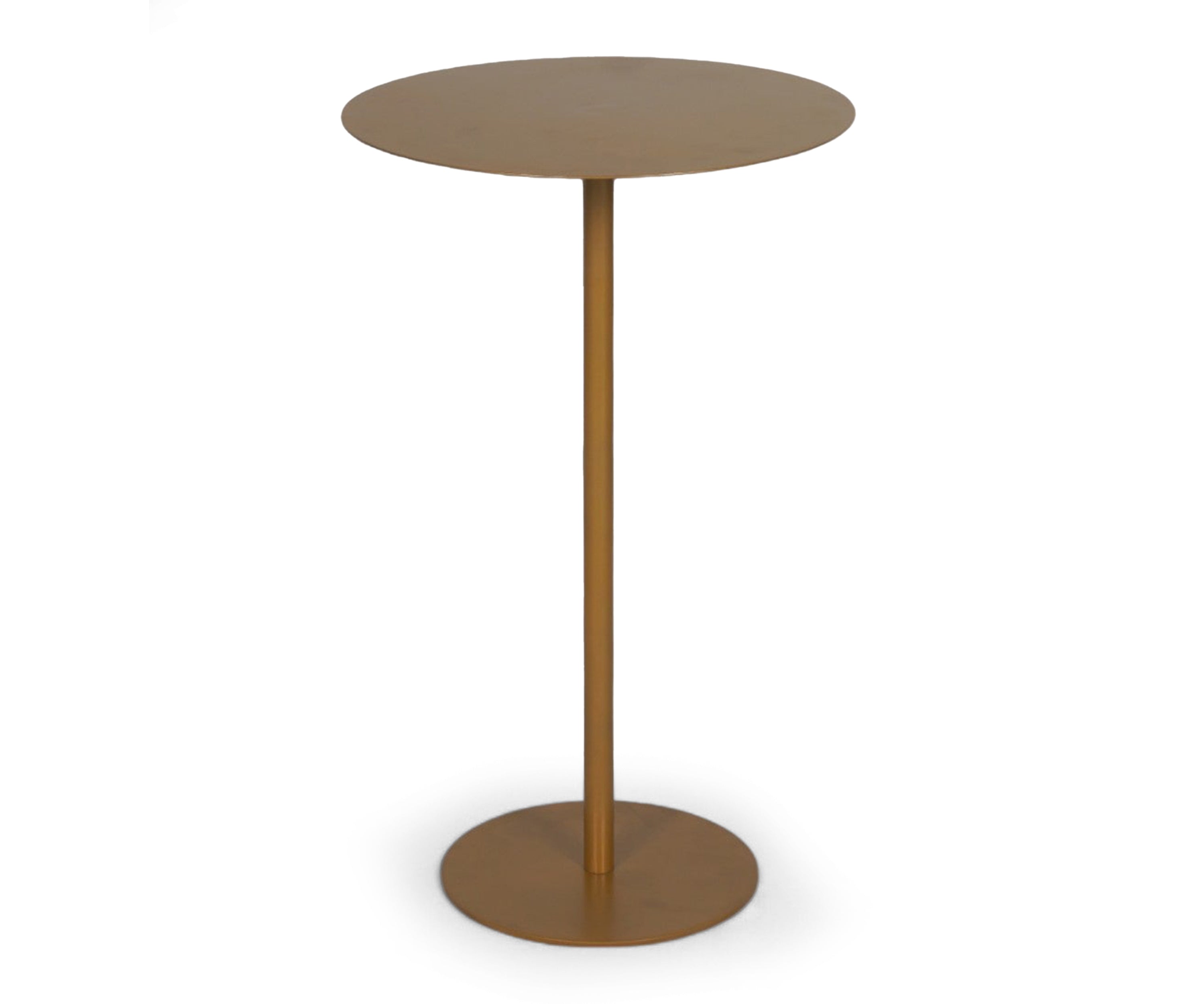 Sleek Golden Circular Accent Peg Table