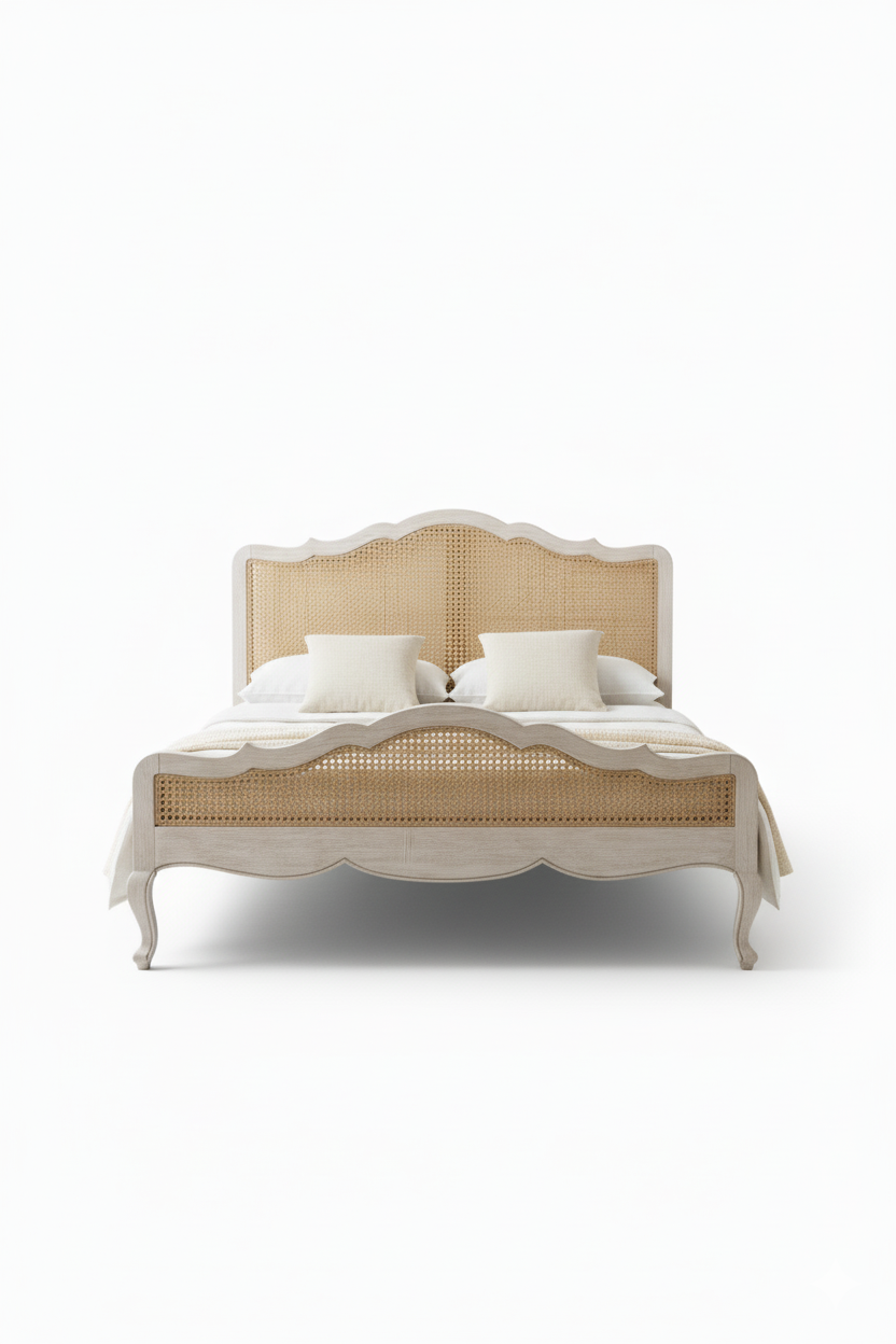 Louis XV Rattan Bed