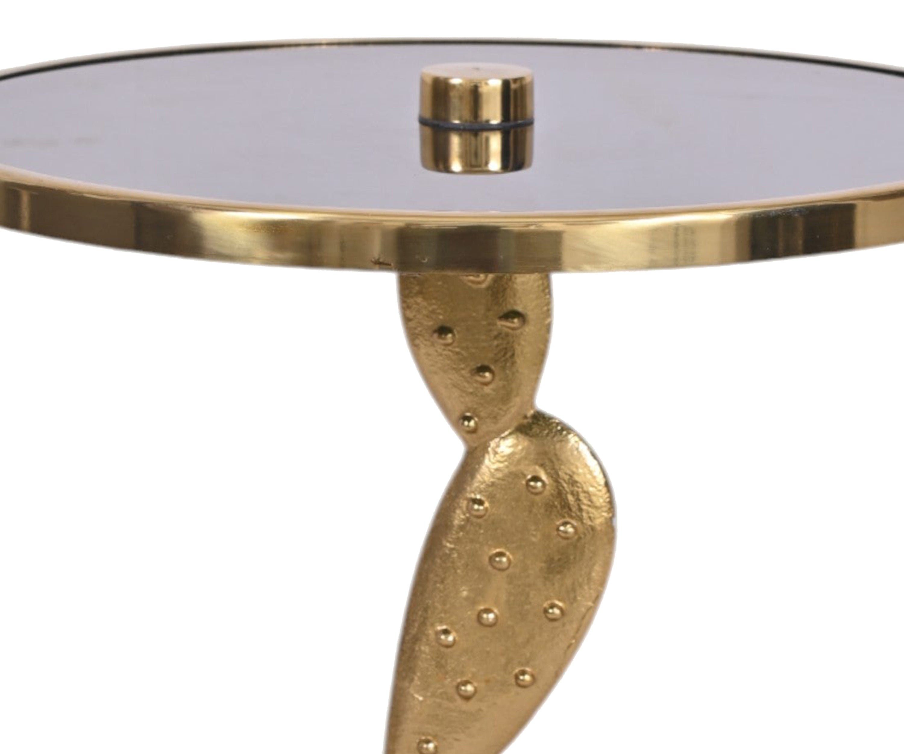 Golden Abstract Side Table