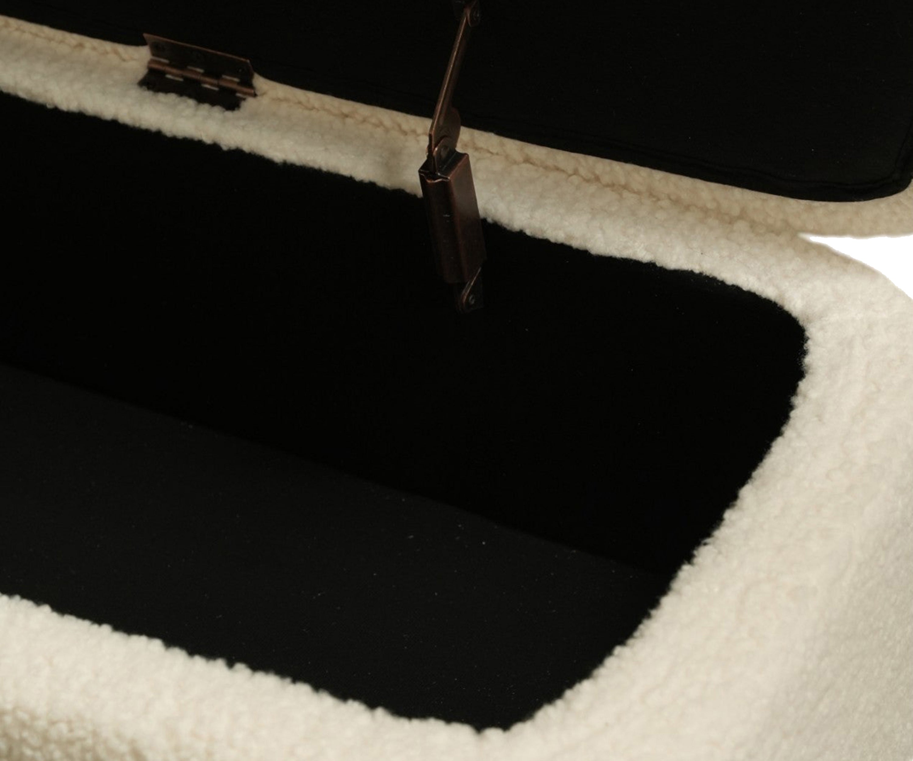 Sequoia Boucle Storage Bench with Steel Legs