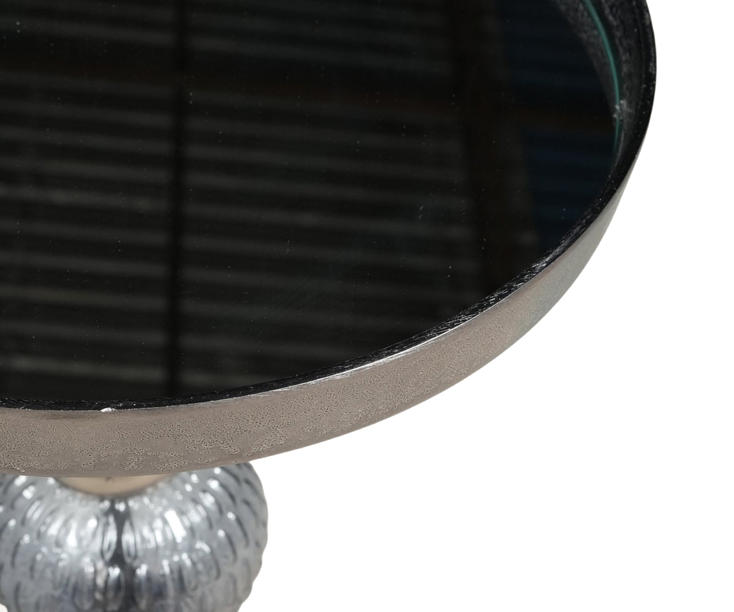 Art Deco Silver and Glass Orb Accent Table