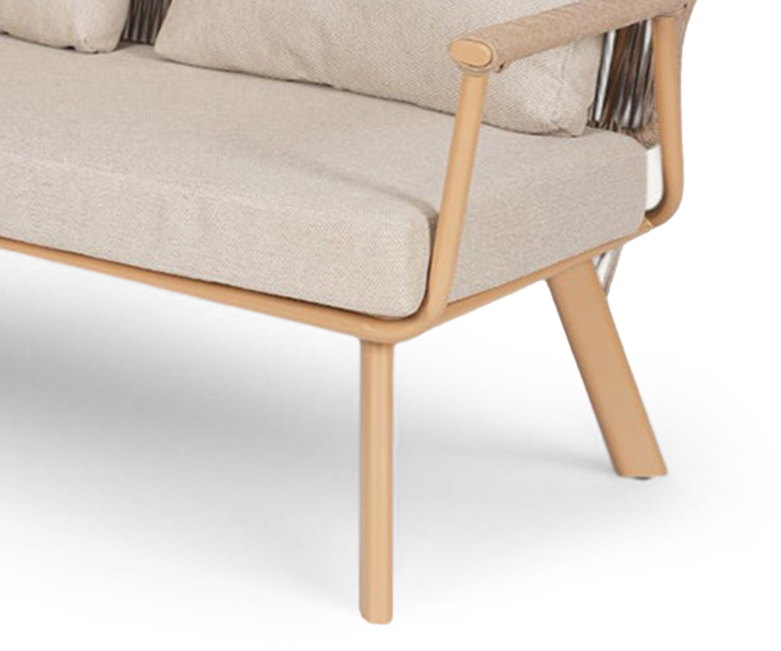 Savannah Two-Seater Metal with Nylon Rope Outdoor Sofa