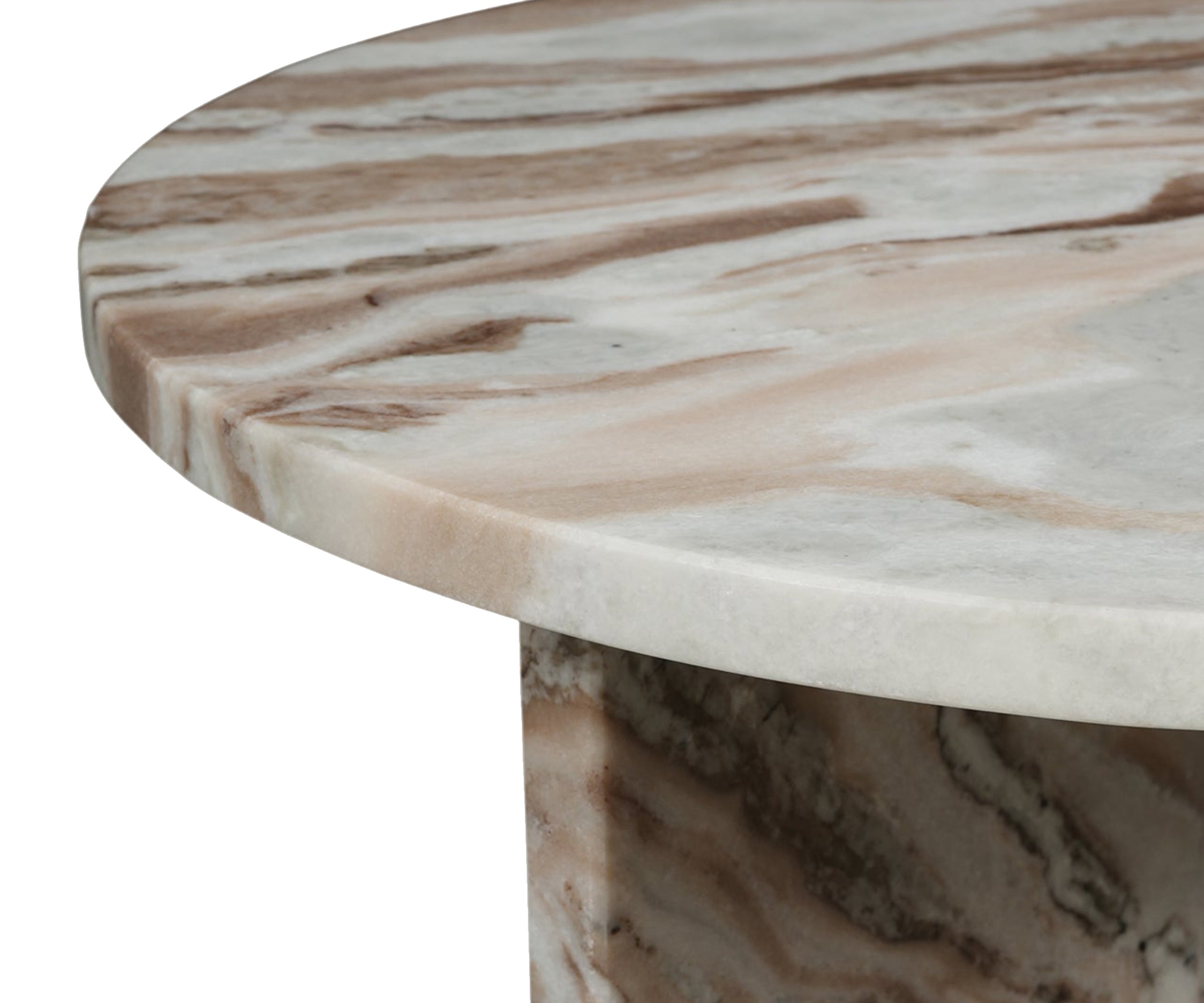 Contemporary Cross-Legged Marble Accent Table