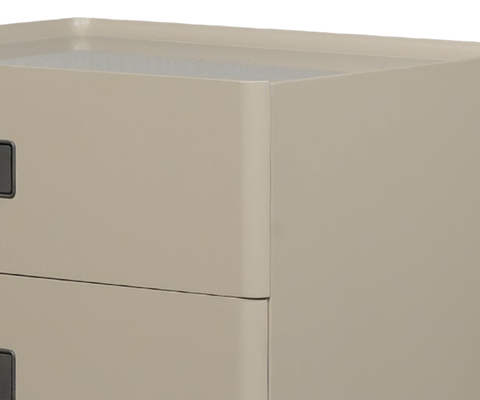 Taupe Three-Drawer Modern Dresser