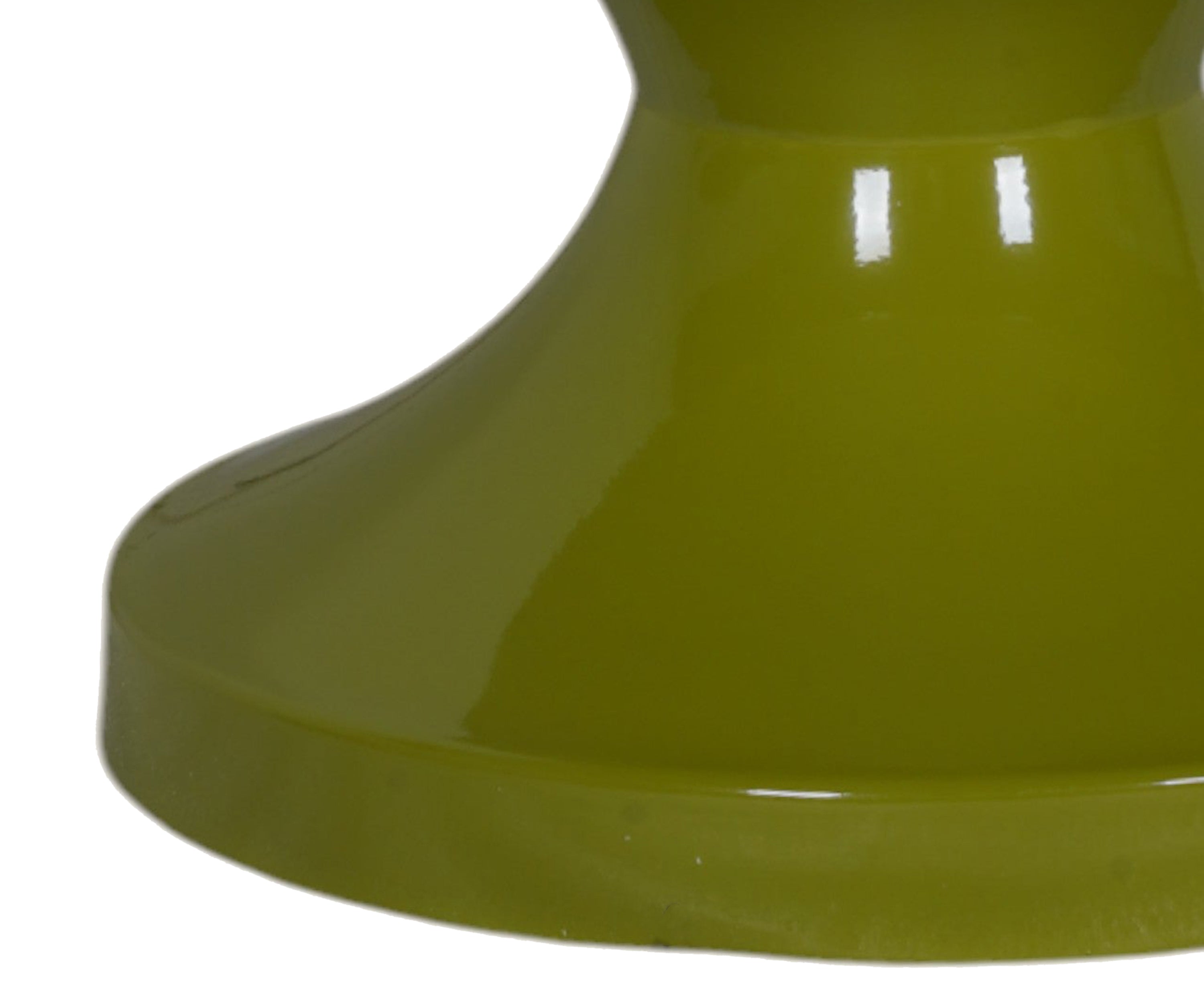 Contemporary Three-Layered Olive Green Accent Table