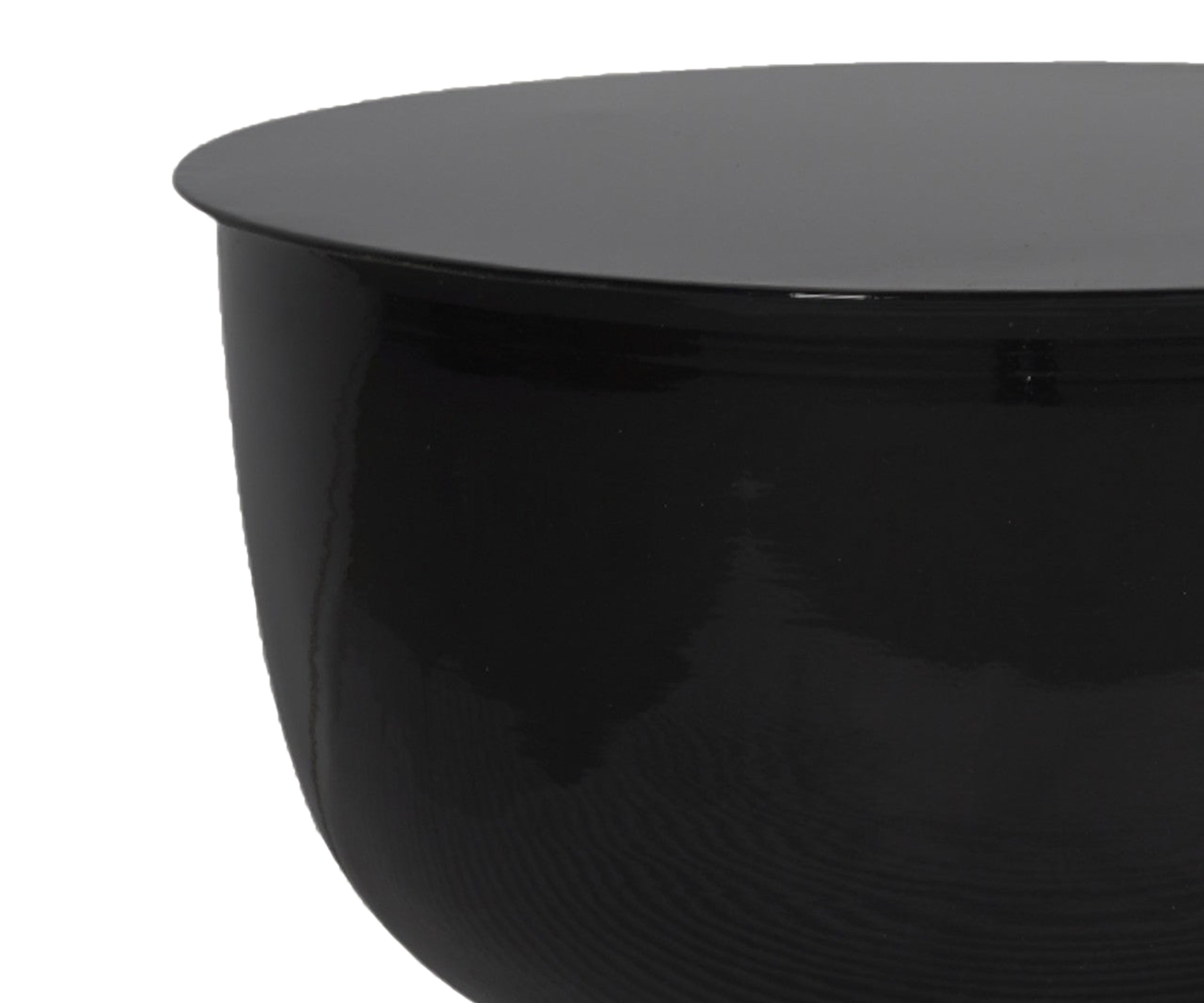 Modern Gloss Black Hourglass Side Table