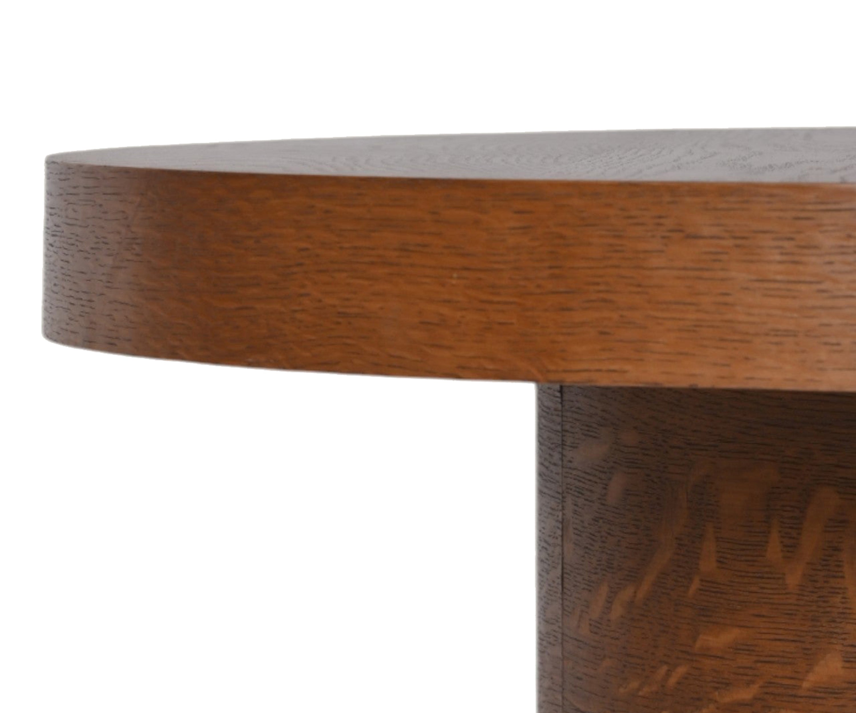 Pedestal Round Wooden Coffee Table