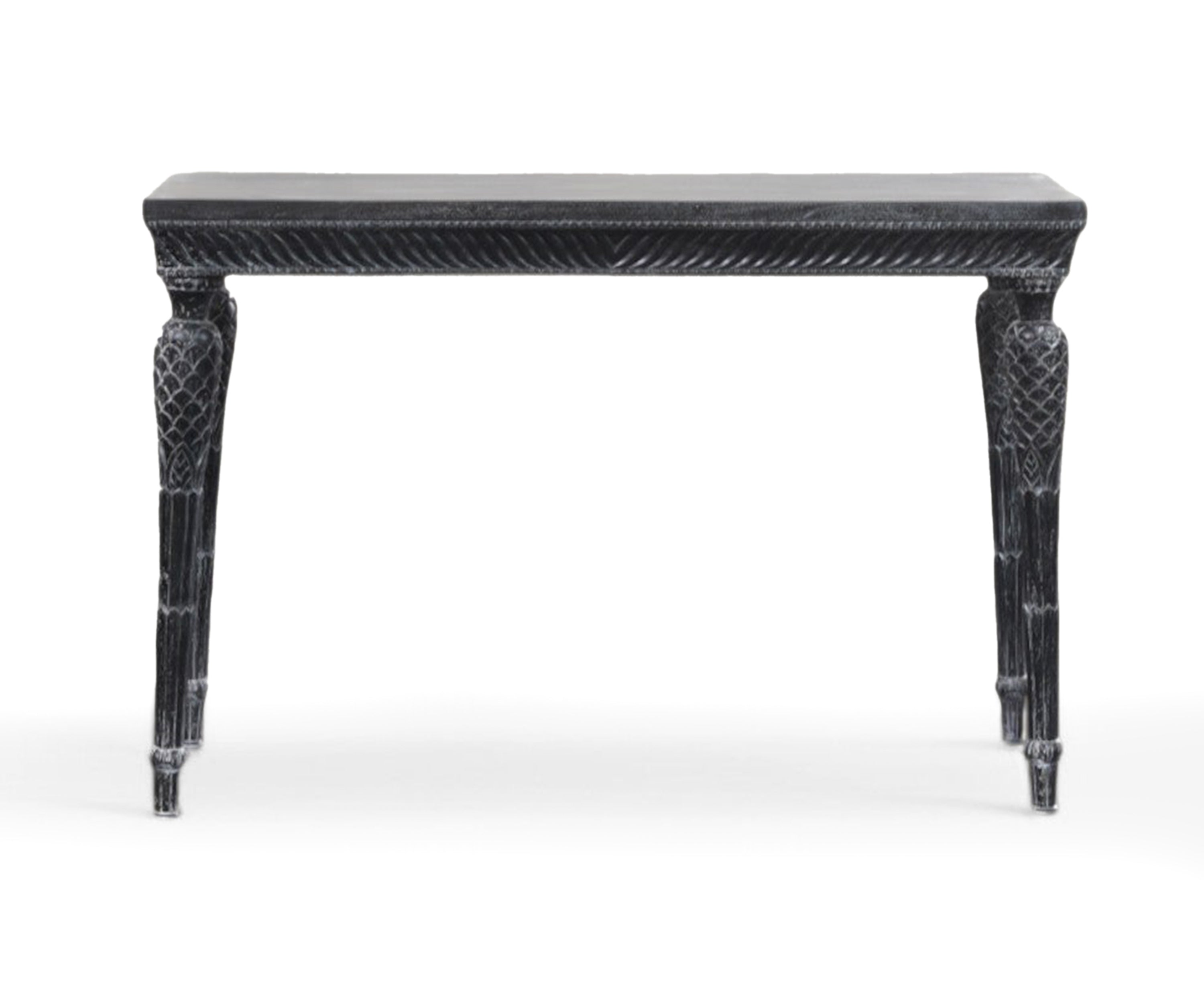Black Finish Wooden Console
