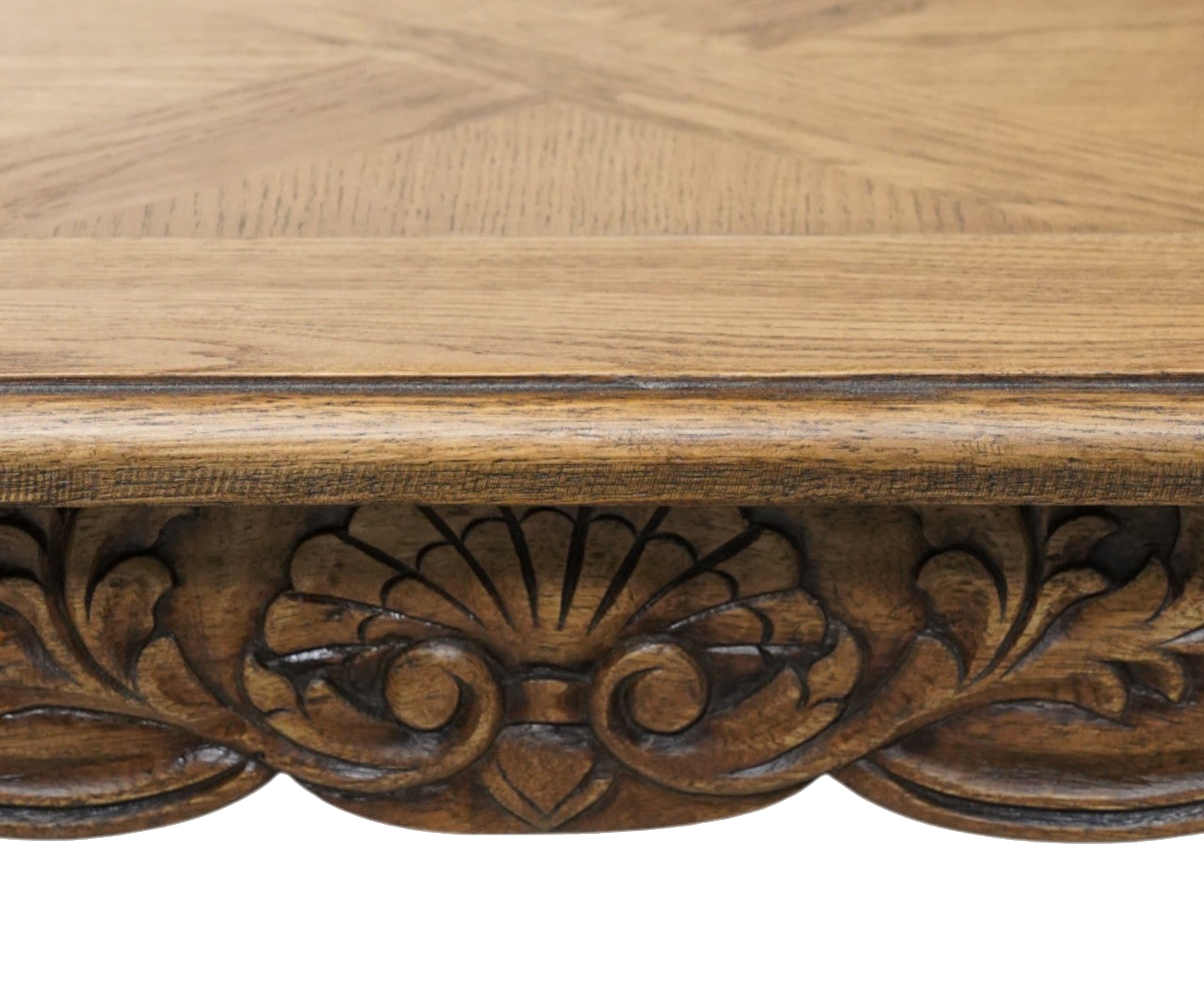 French carved parquet top table