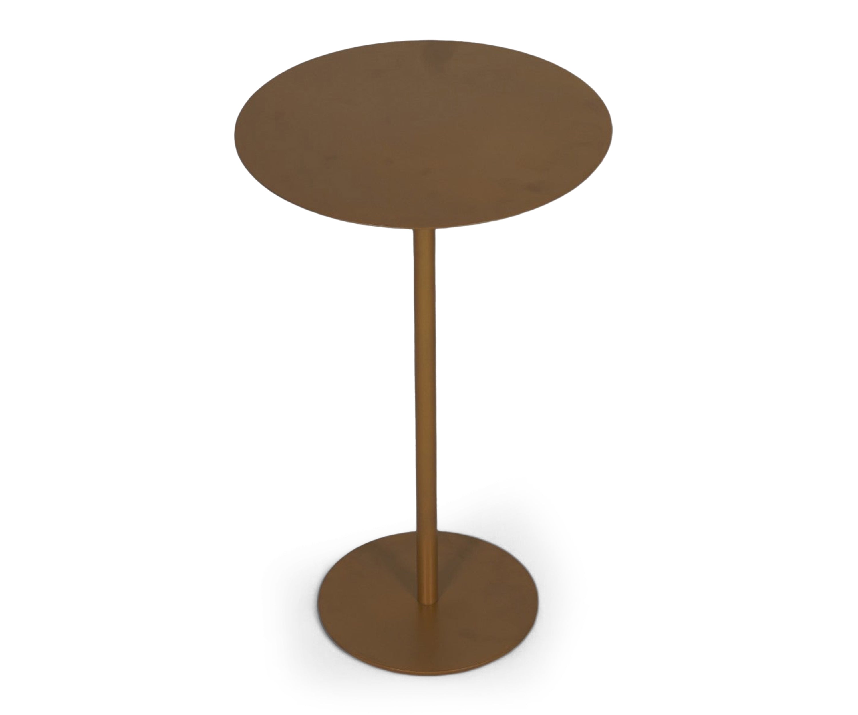 Sleek Golden Circular Accent Peg Table