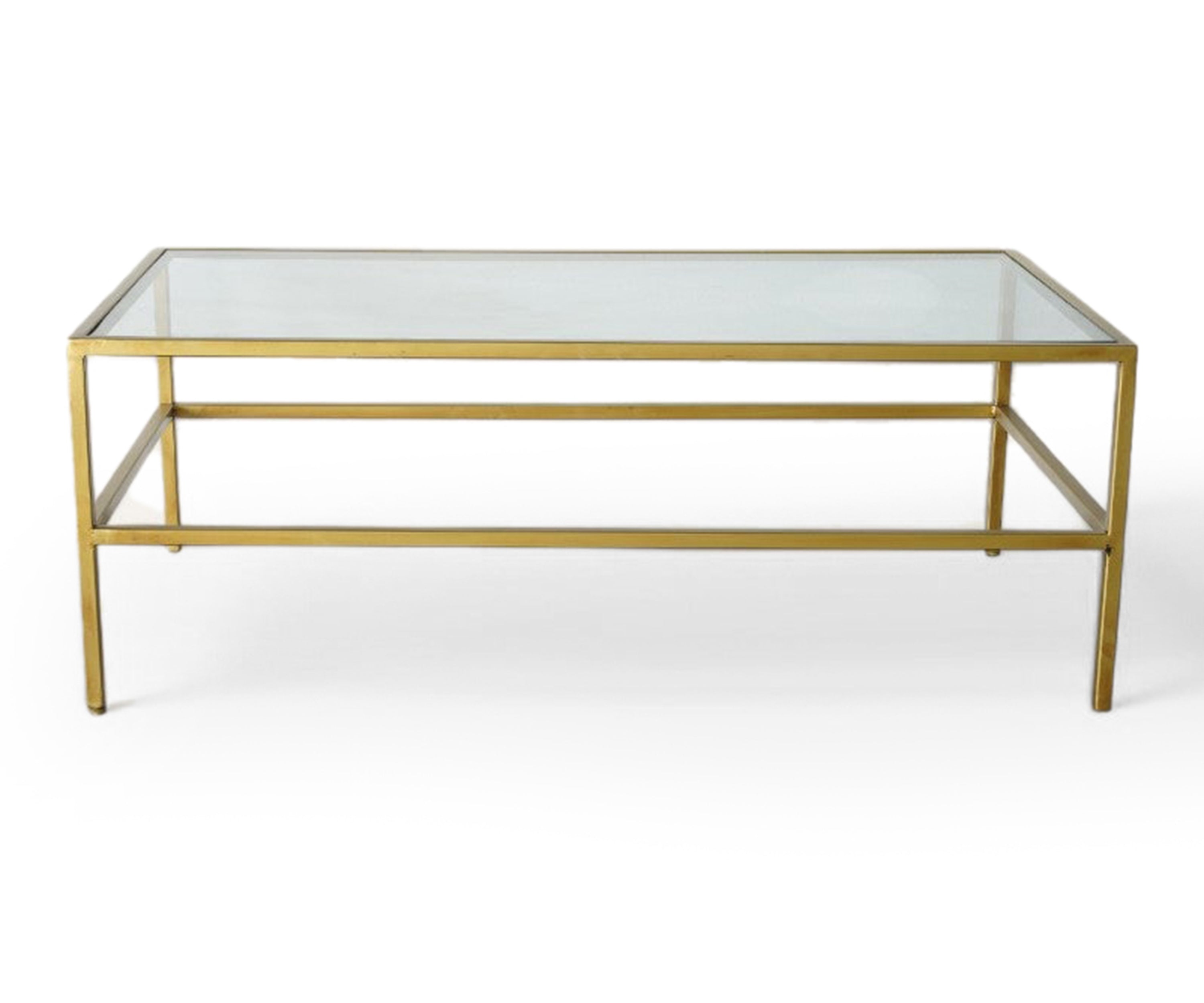 Metal With Glass Coffee Table