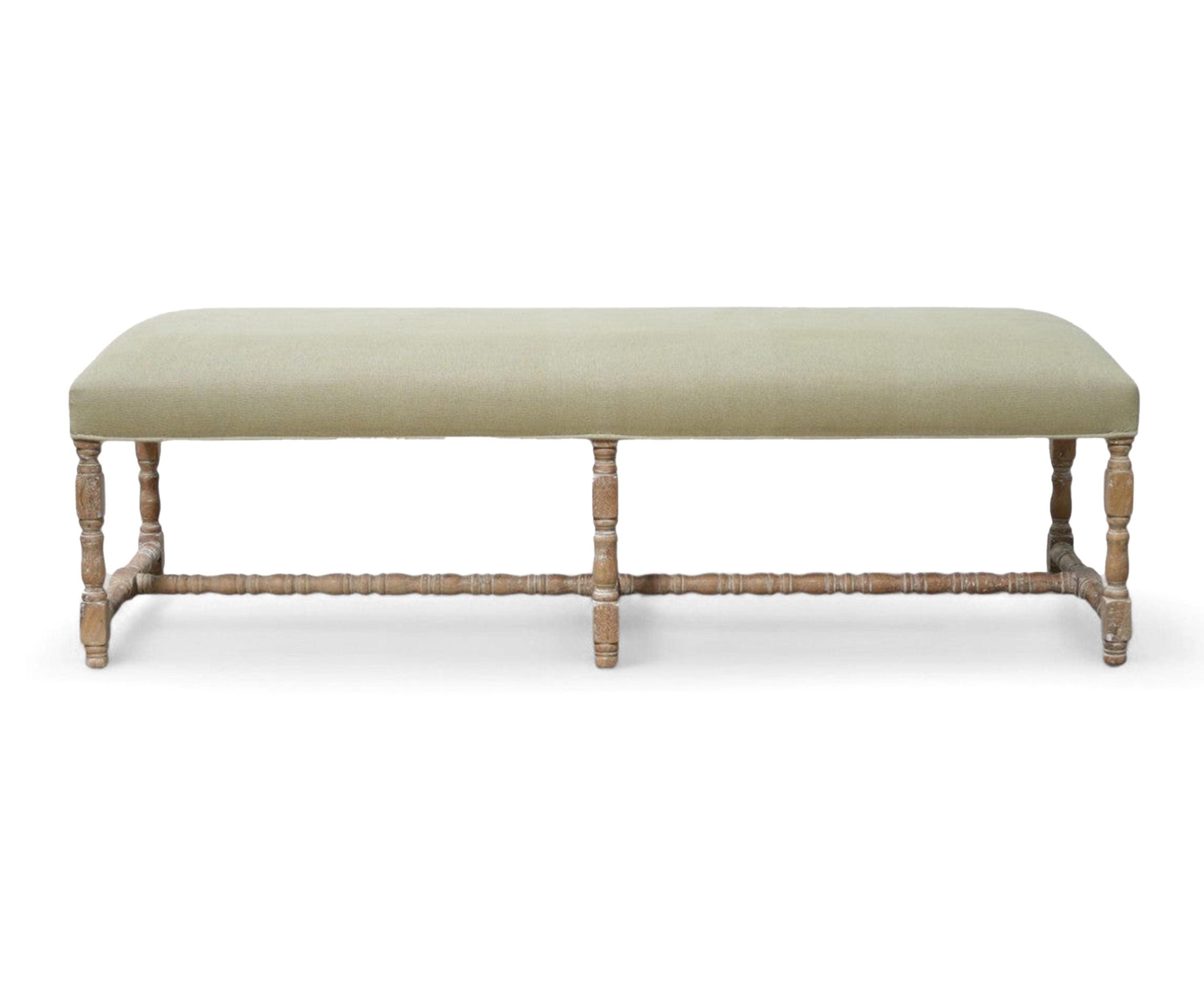 Baulstered Beige bench