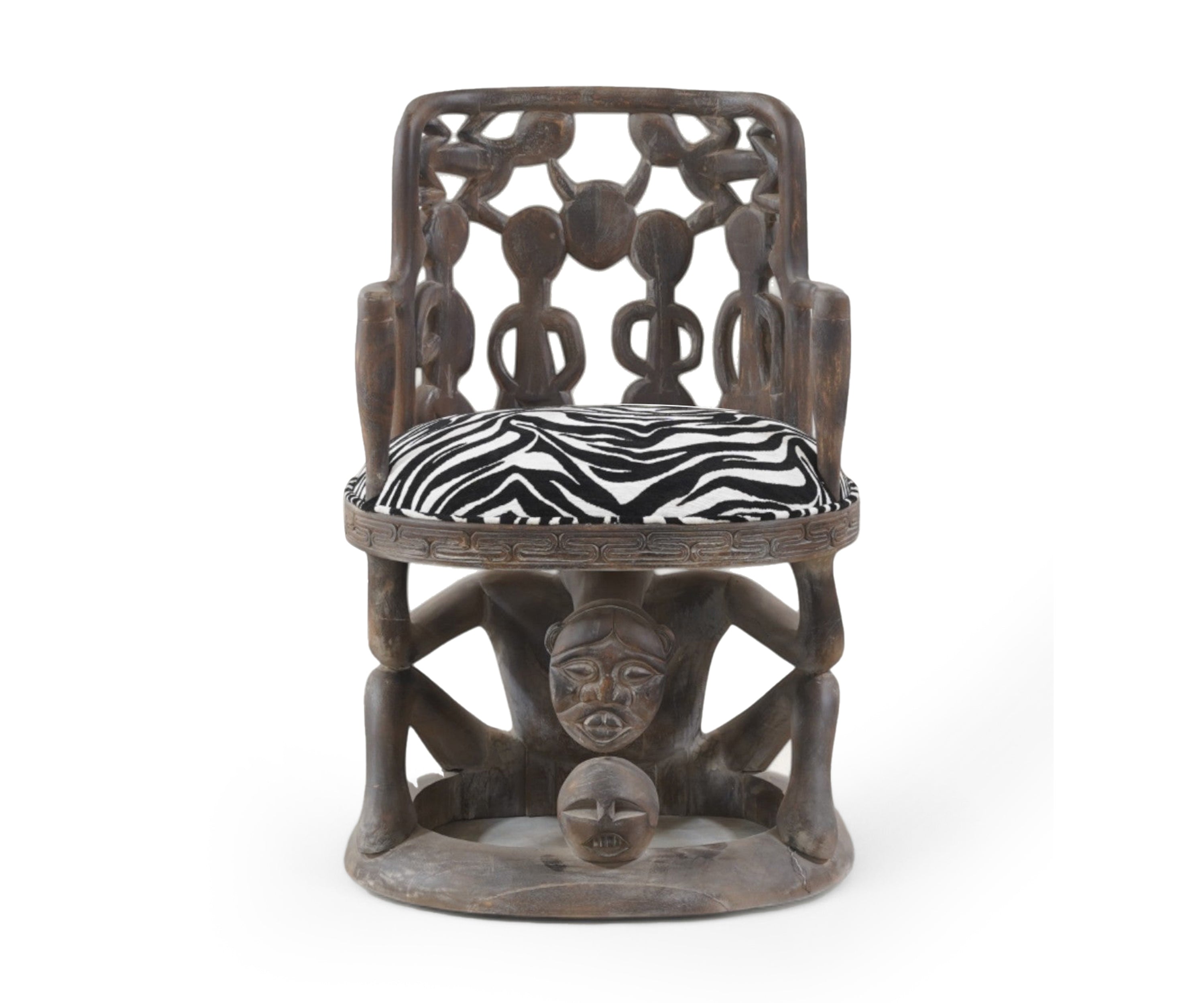 Vintage African Sculptural Armchair