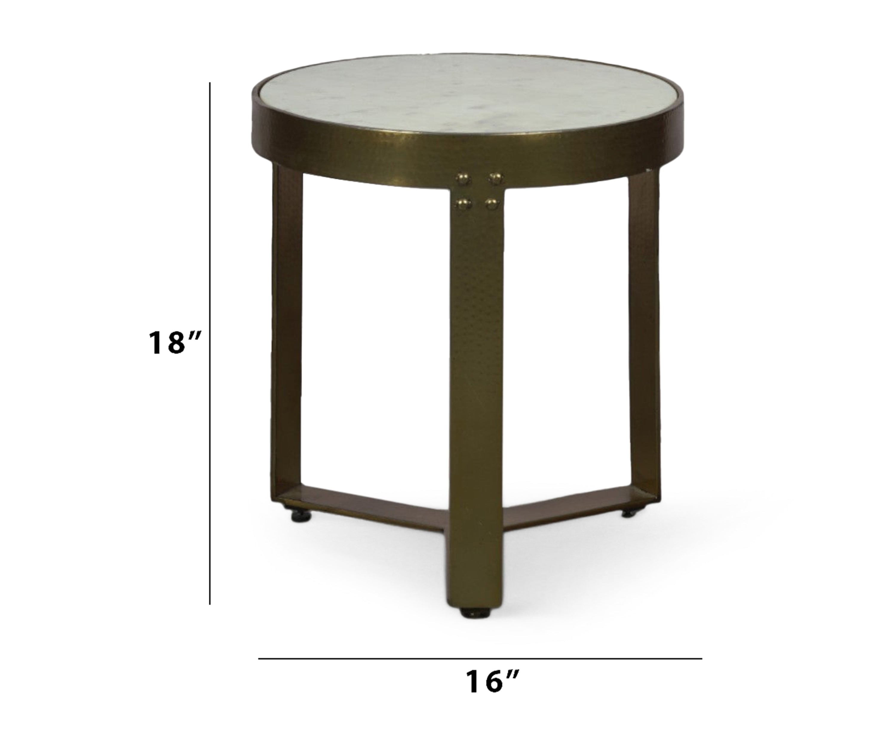 Marble top side table