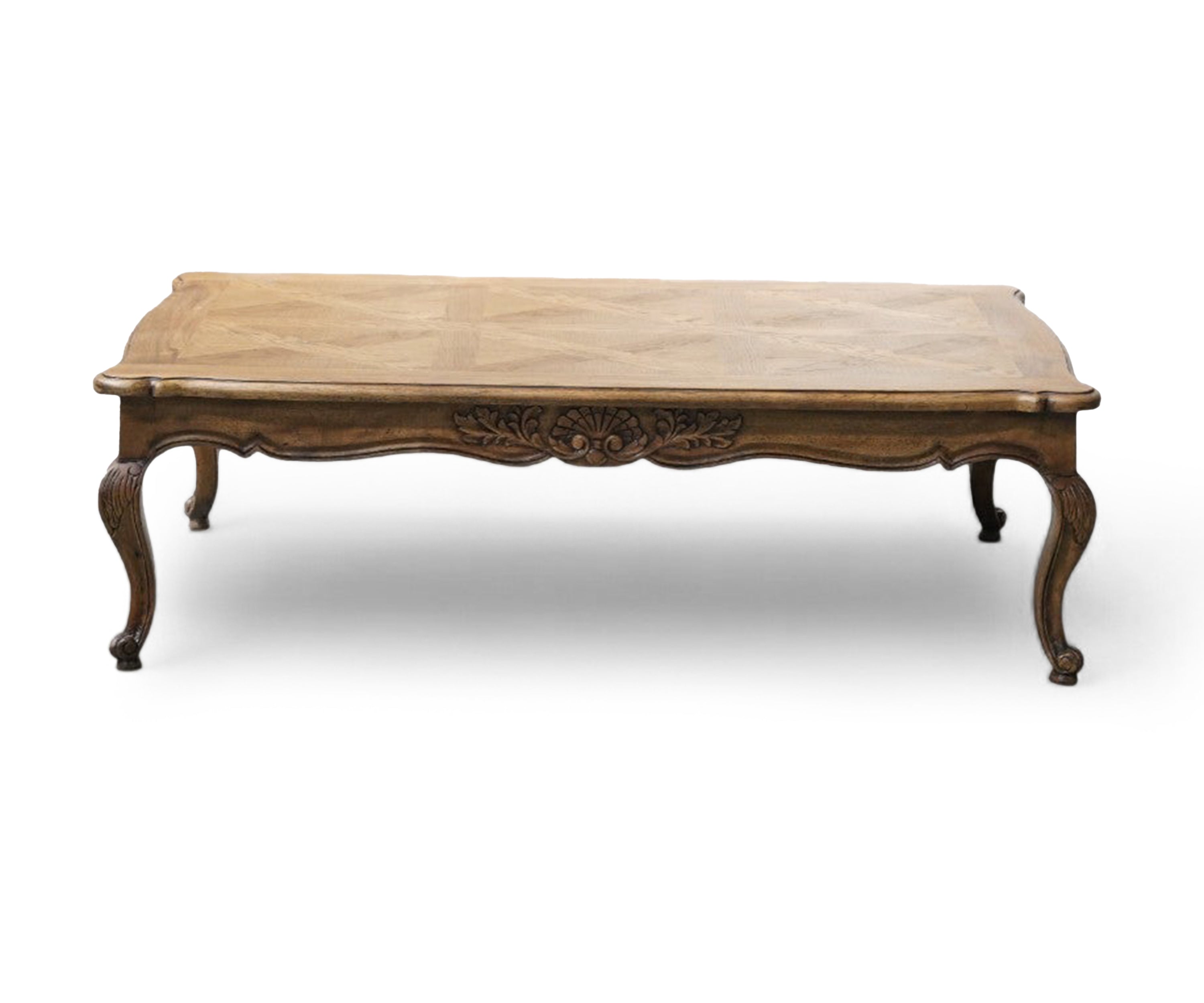 French carved parquet top table
