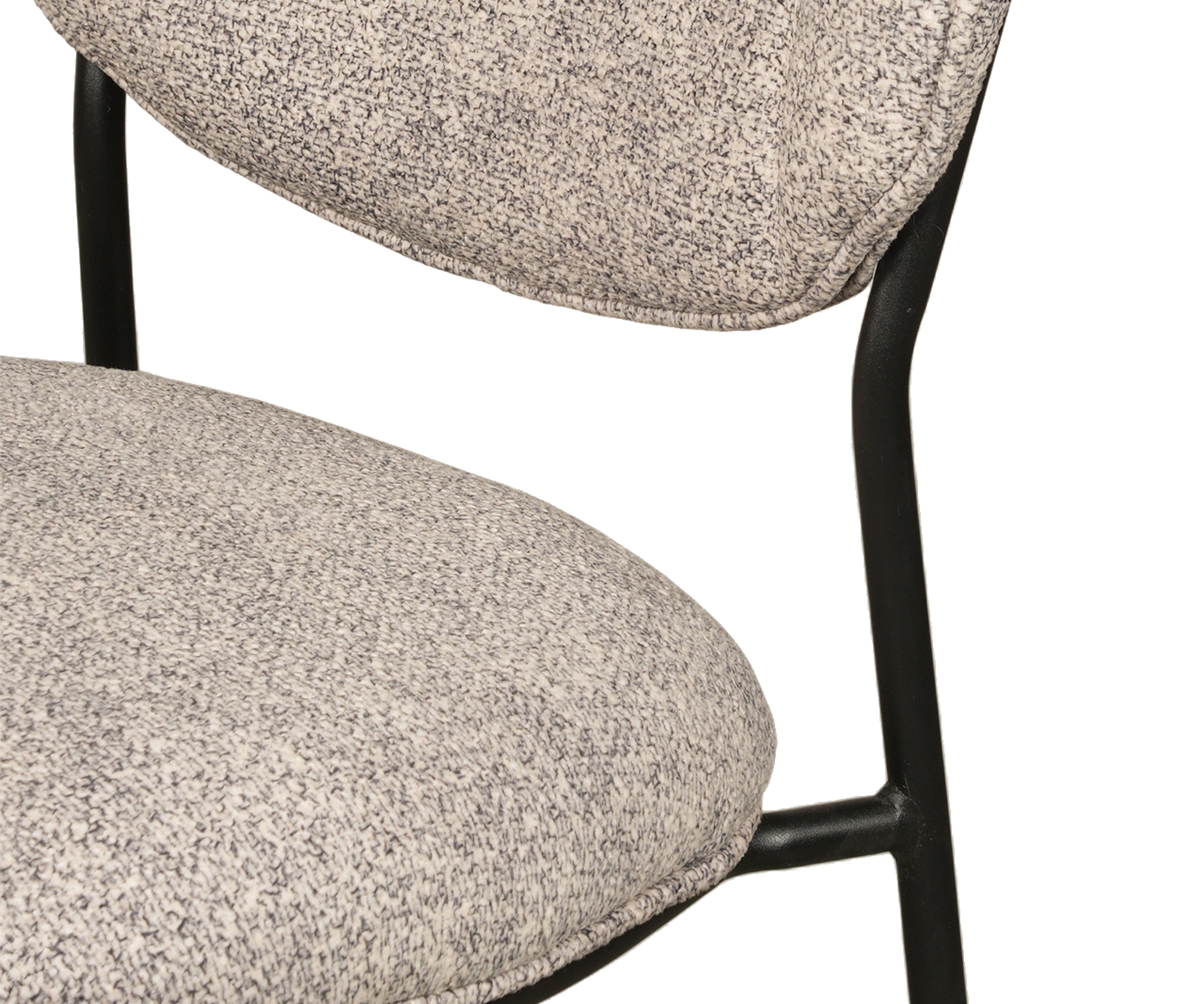 Modern Upholstered Metal Frame Dining Chair