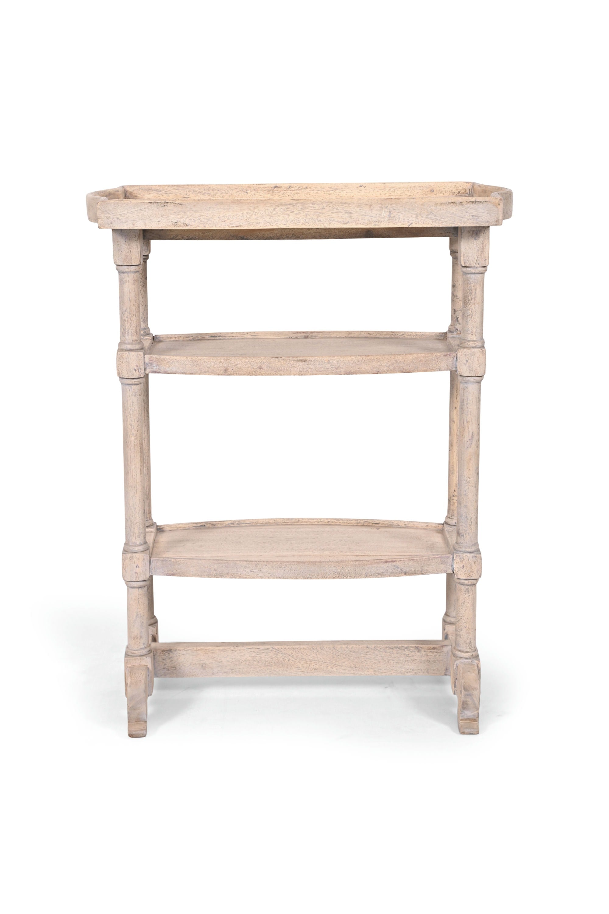 Wood 3-Tier Tray Top shelve