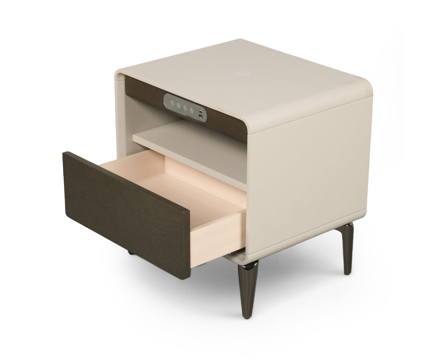 Modern Nightstand with Wireless Charging and USB Port