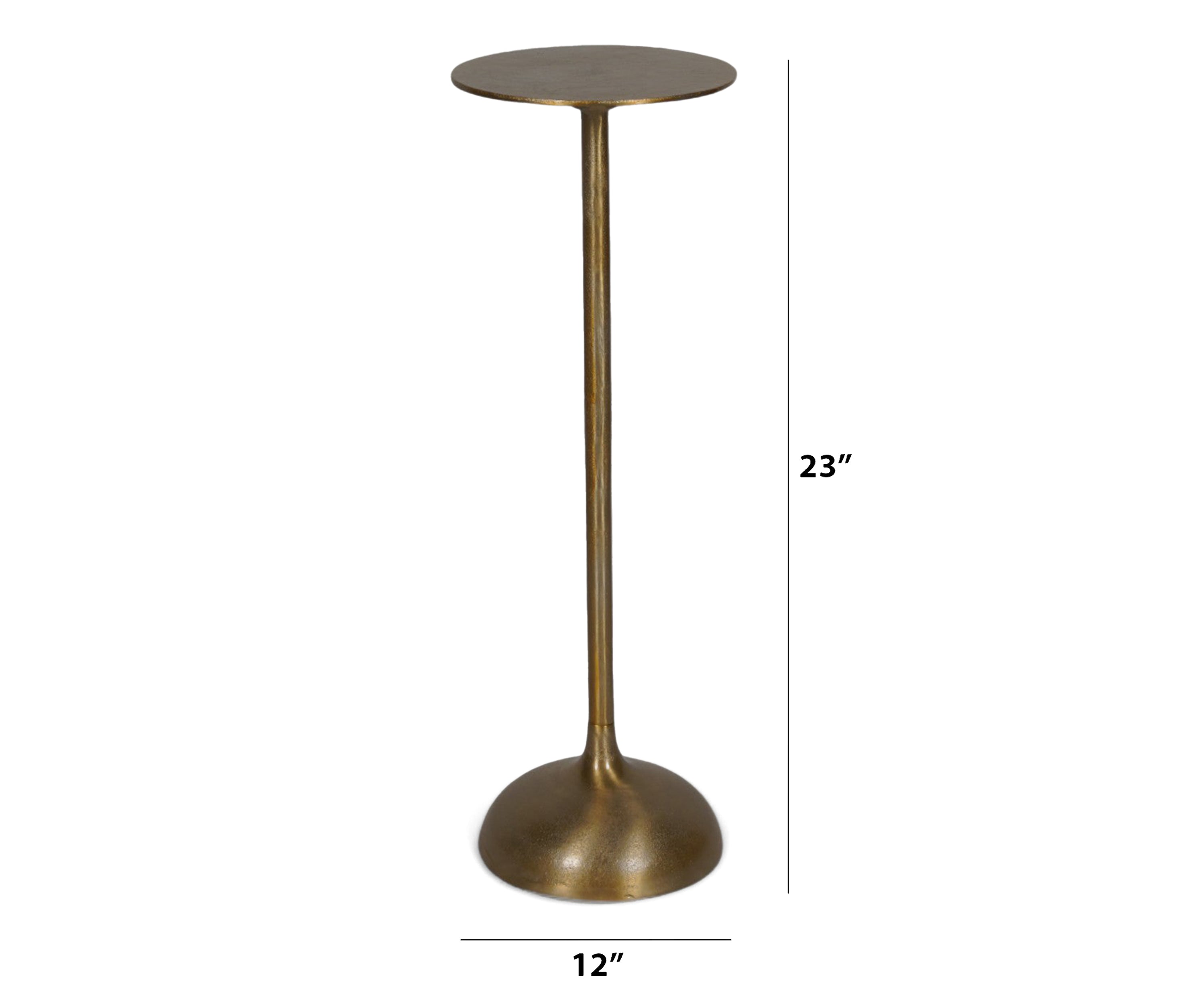 Rounded Base Peg Table in Gold