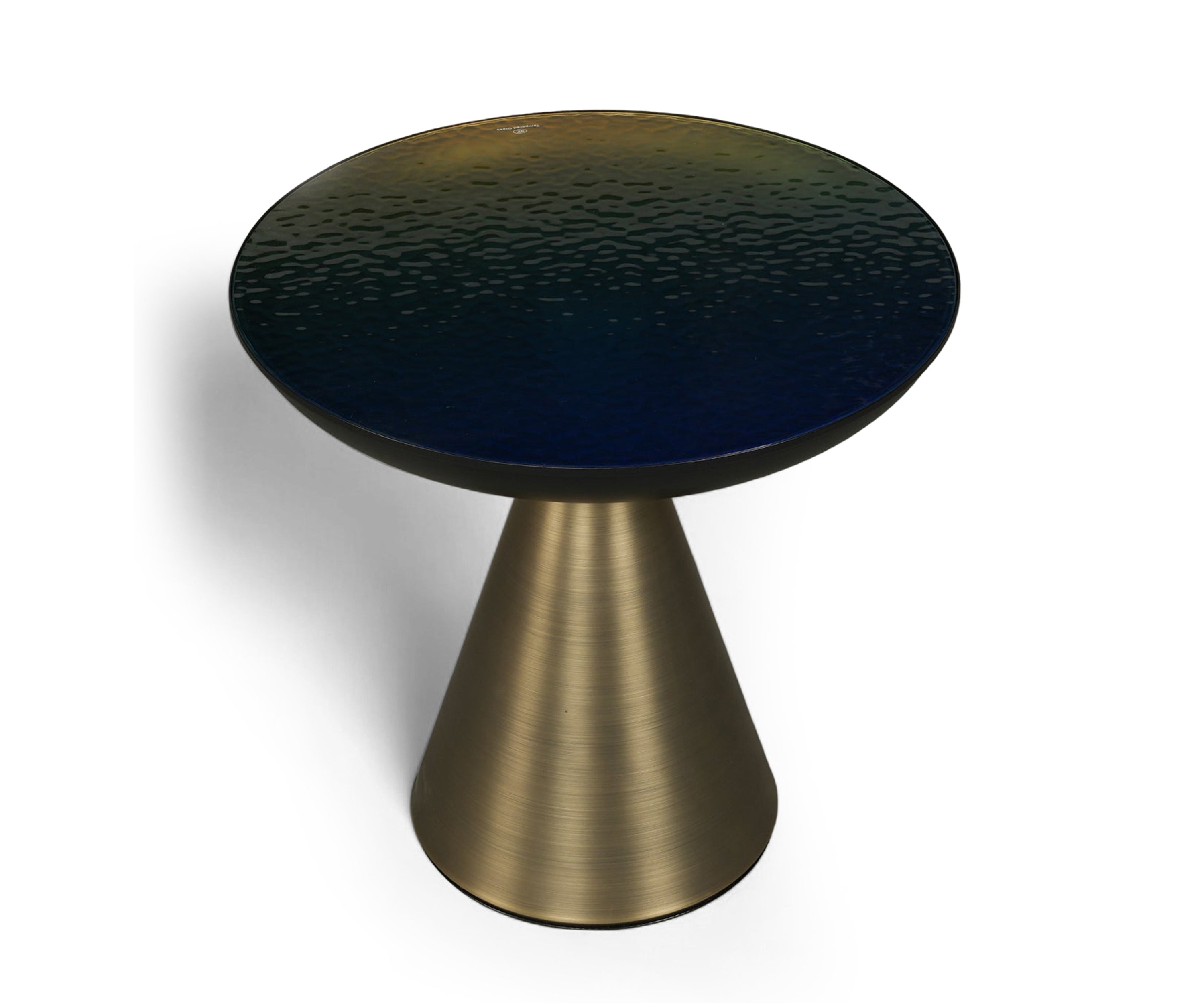 Brass Cone Base Nesting Coffee Tables Set of 2