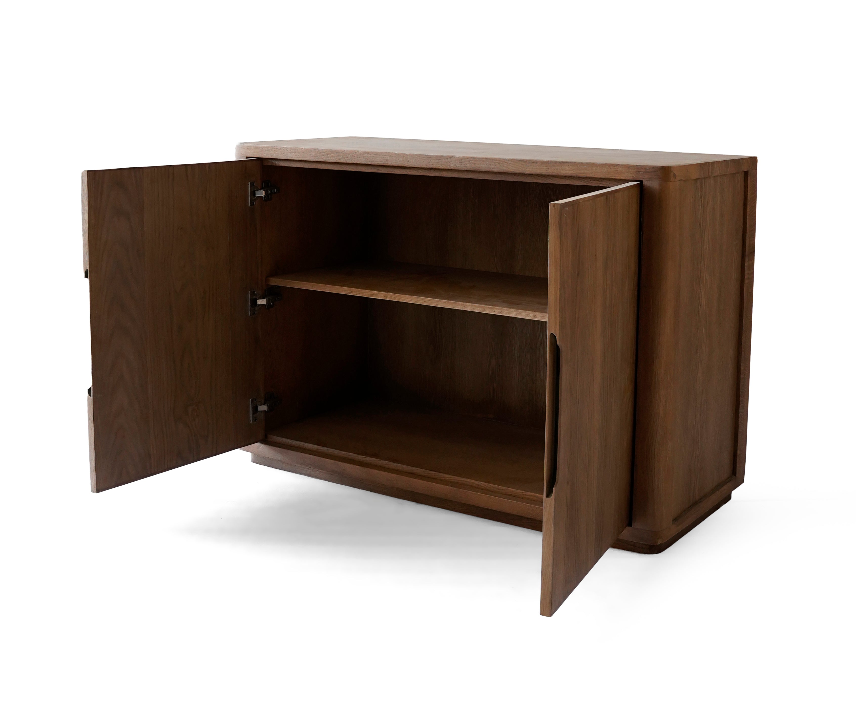 Breton Double Door Oak Wood Cabinet