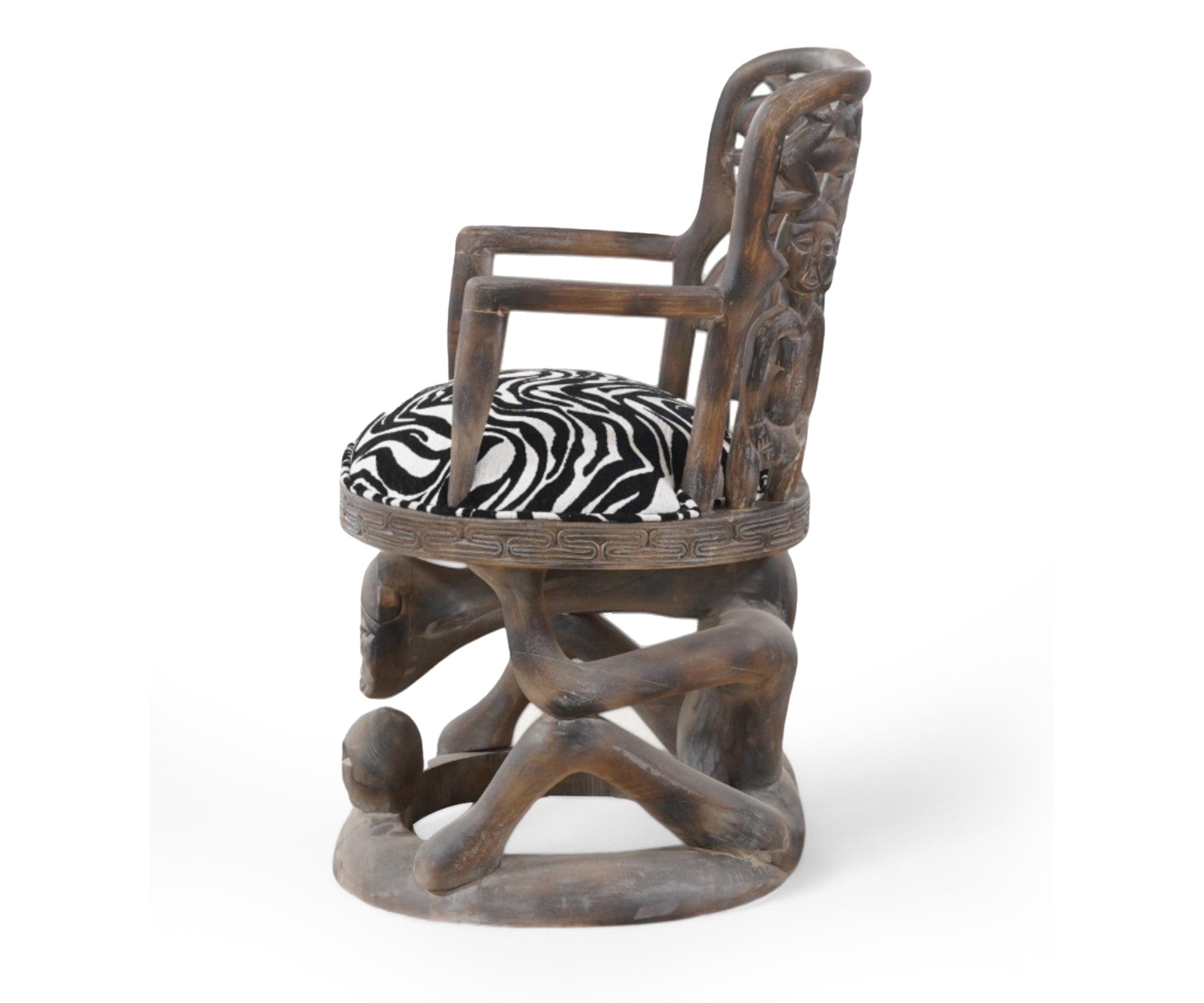 Vintage African Sculptural Armchair