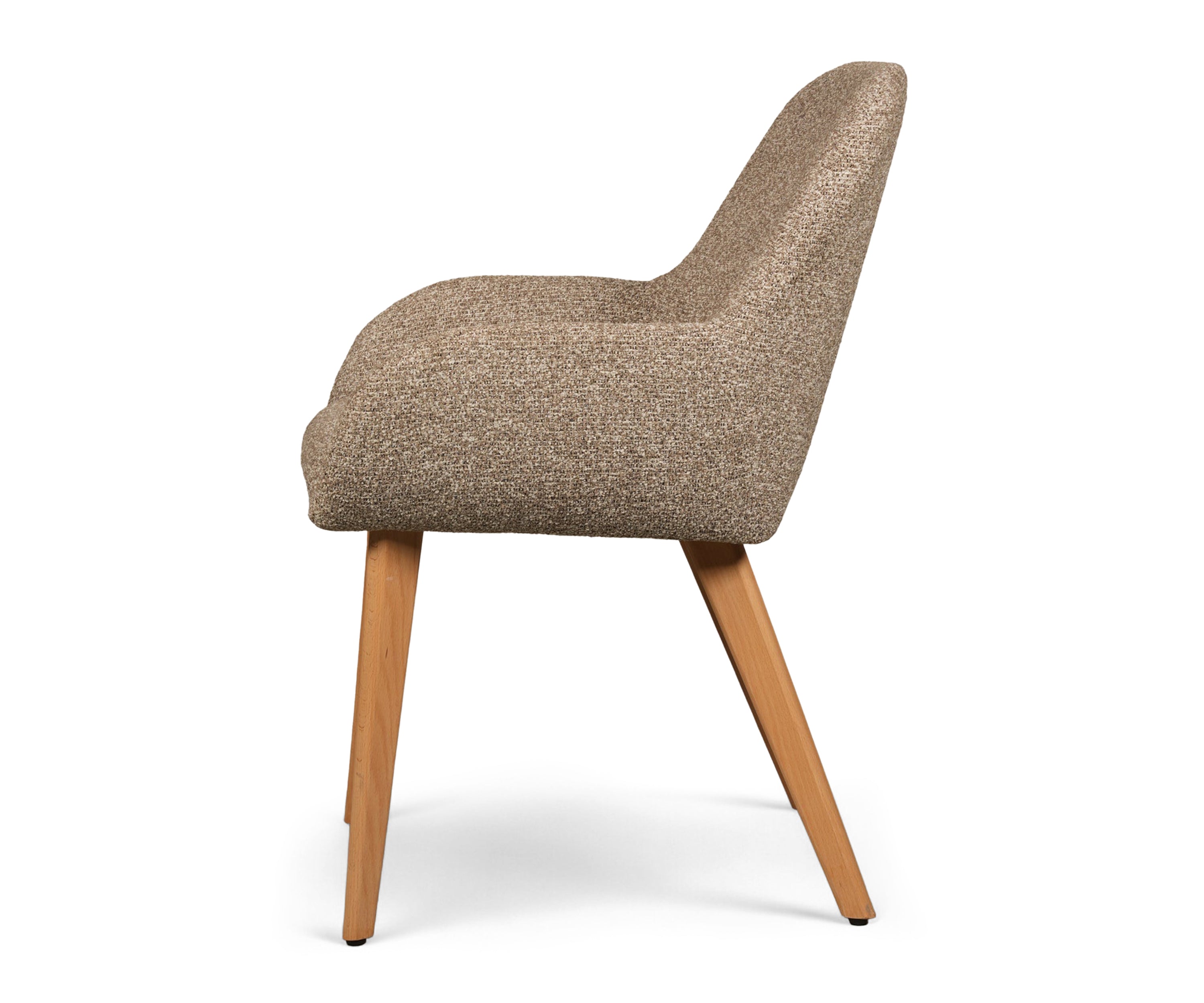 Mid-Century Modern Upholstered Armchair with Wooden Legs