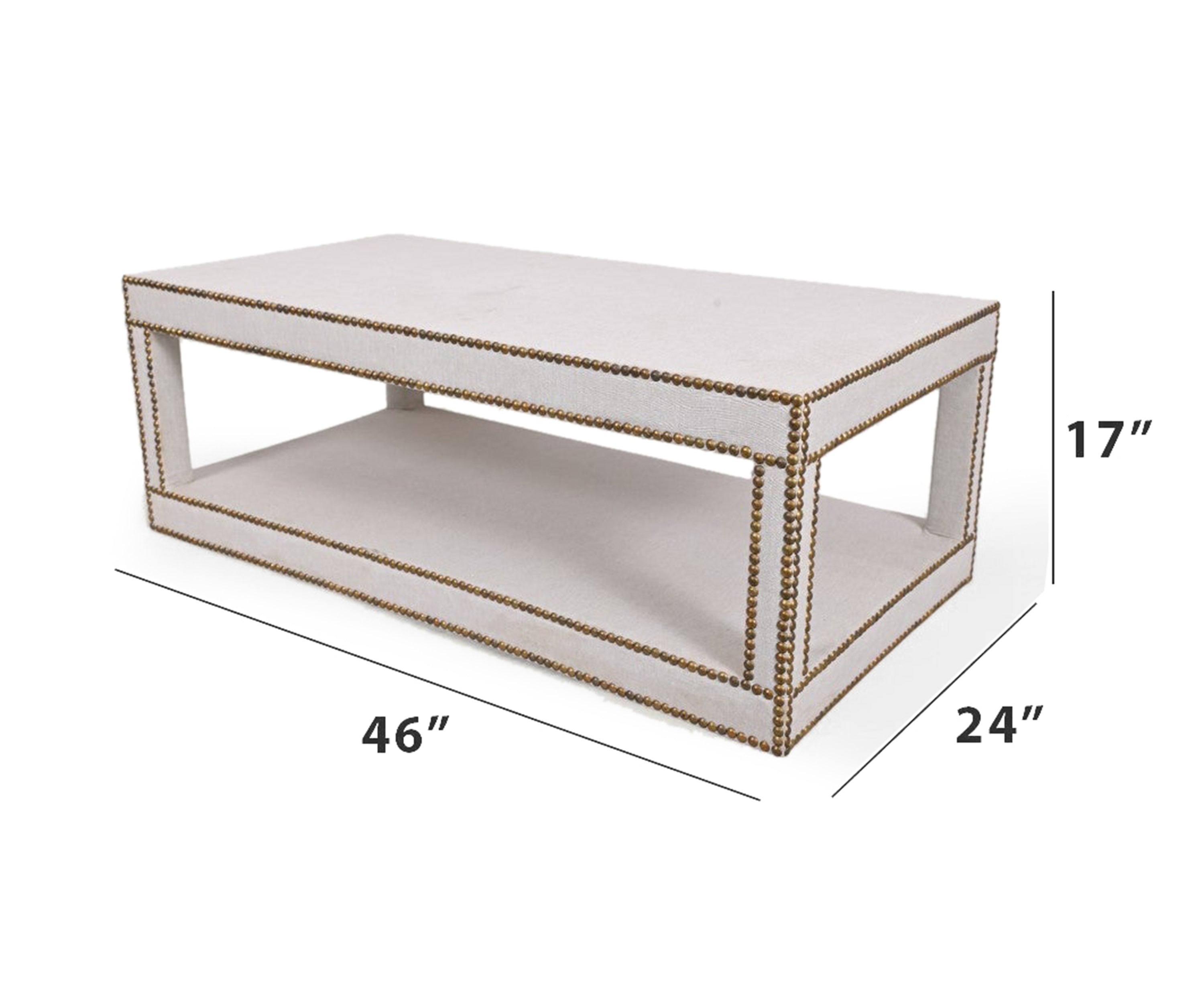 Linen Upholstred Coffee Table