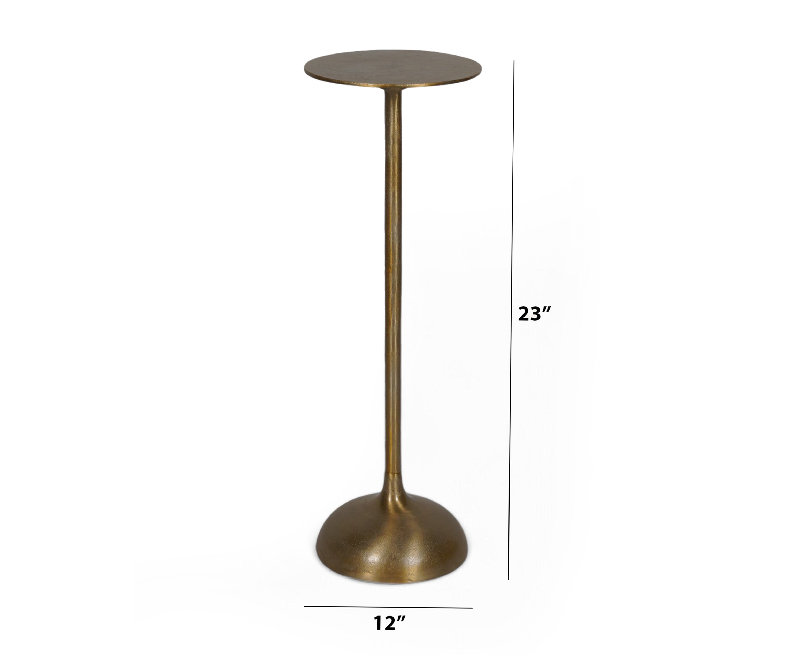 Rounded Base Peg Table in Gold