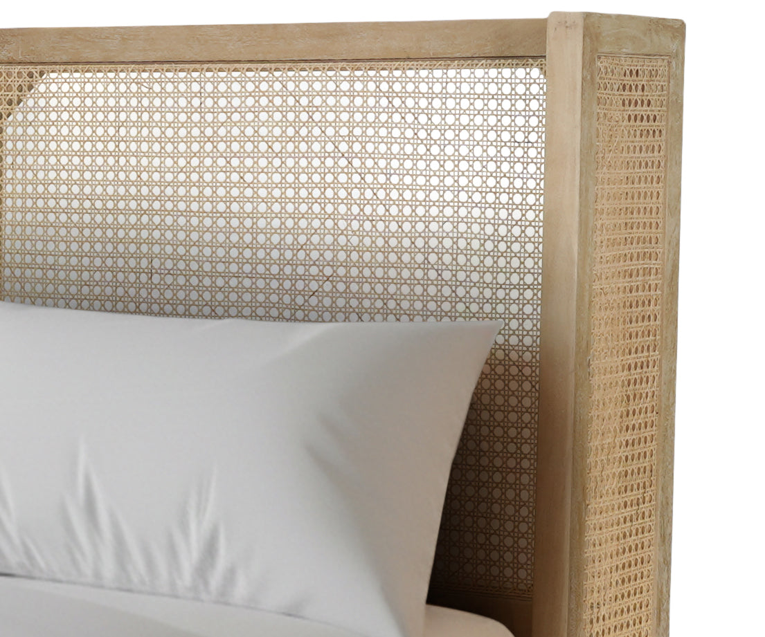 Rainey Natural Rattan King Size Bed