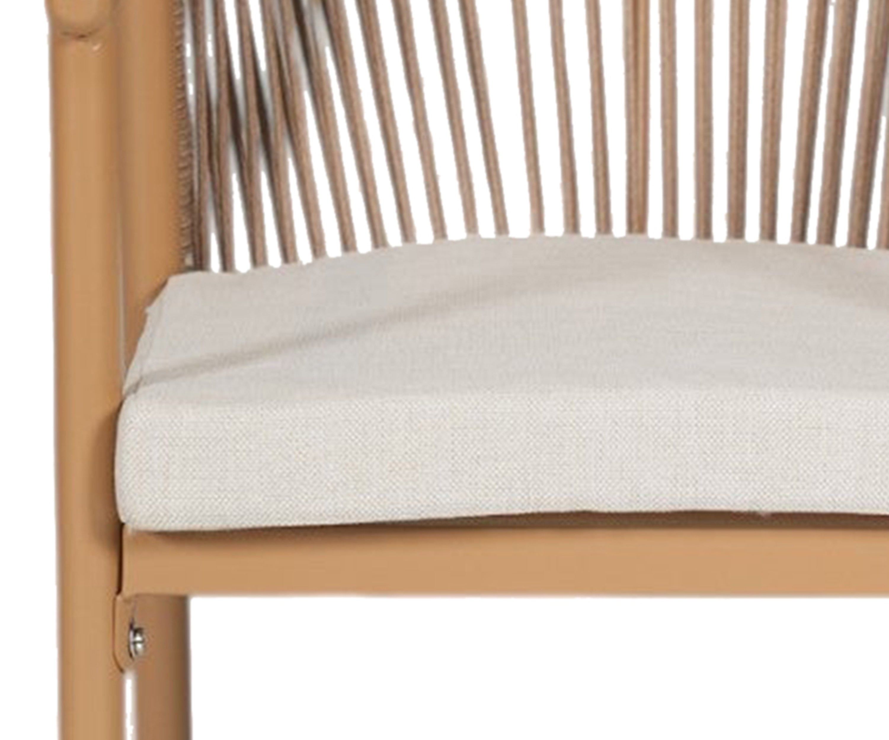 Willow Nylon Ropes Woven Back Metal Outdoor Chair