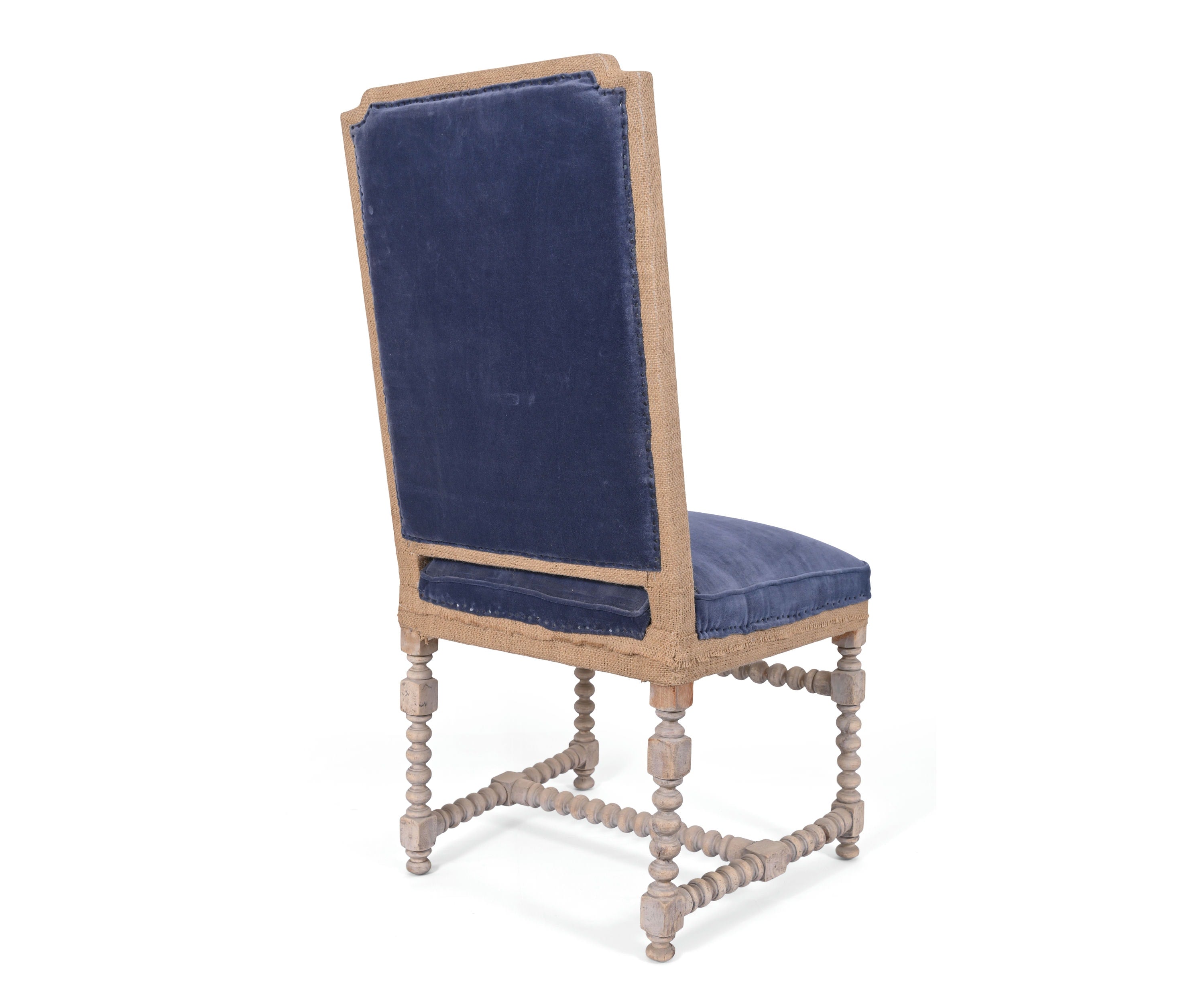 French Blue tussles Dining Chair