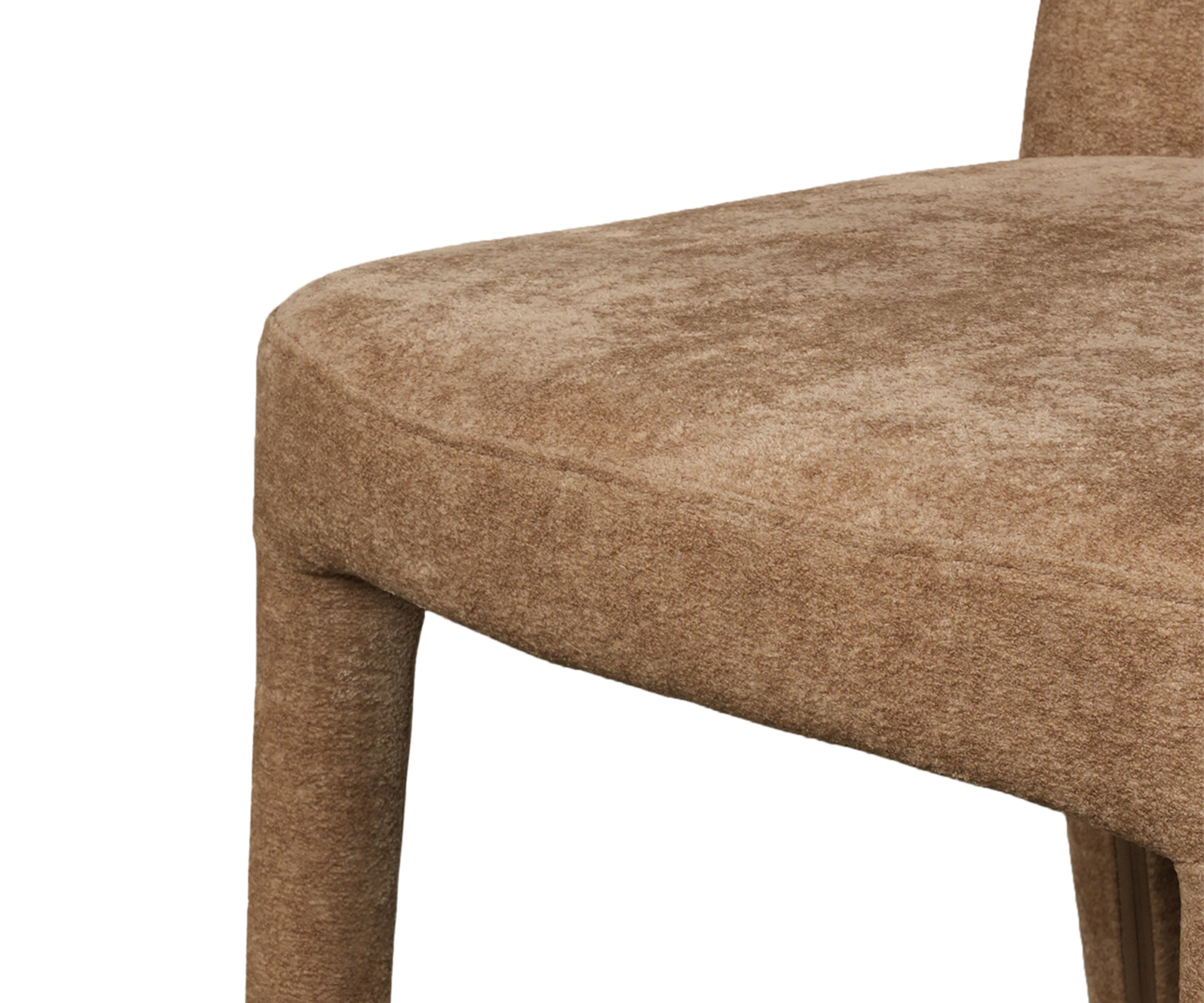 Upholstered Parsons Dining Chair in Camel