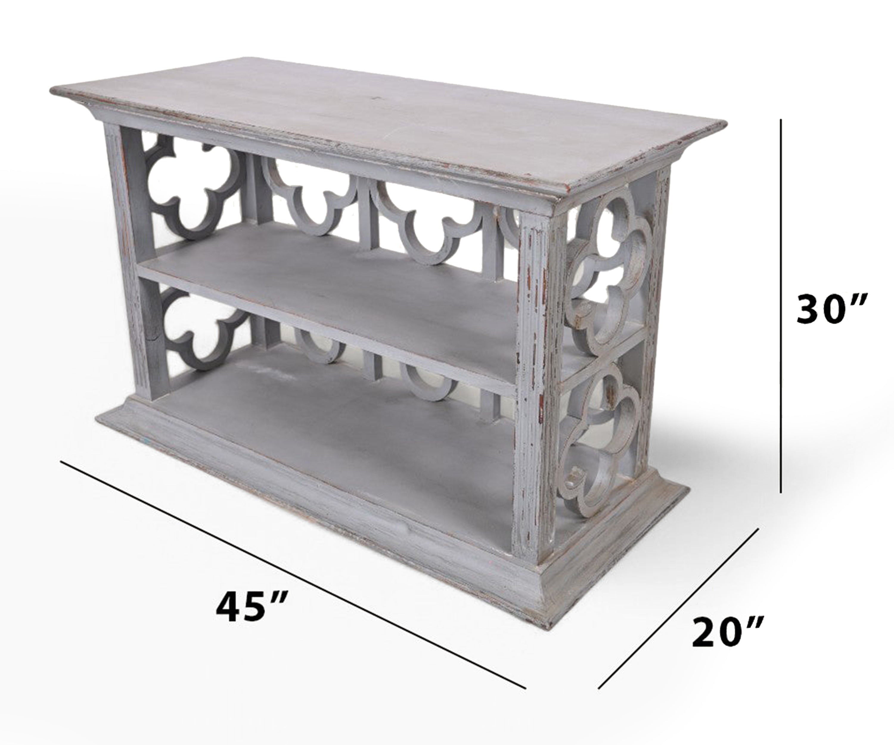 Jali Pattern Wooden Console