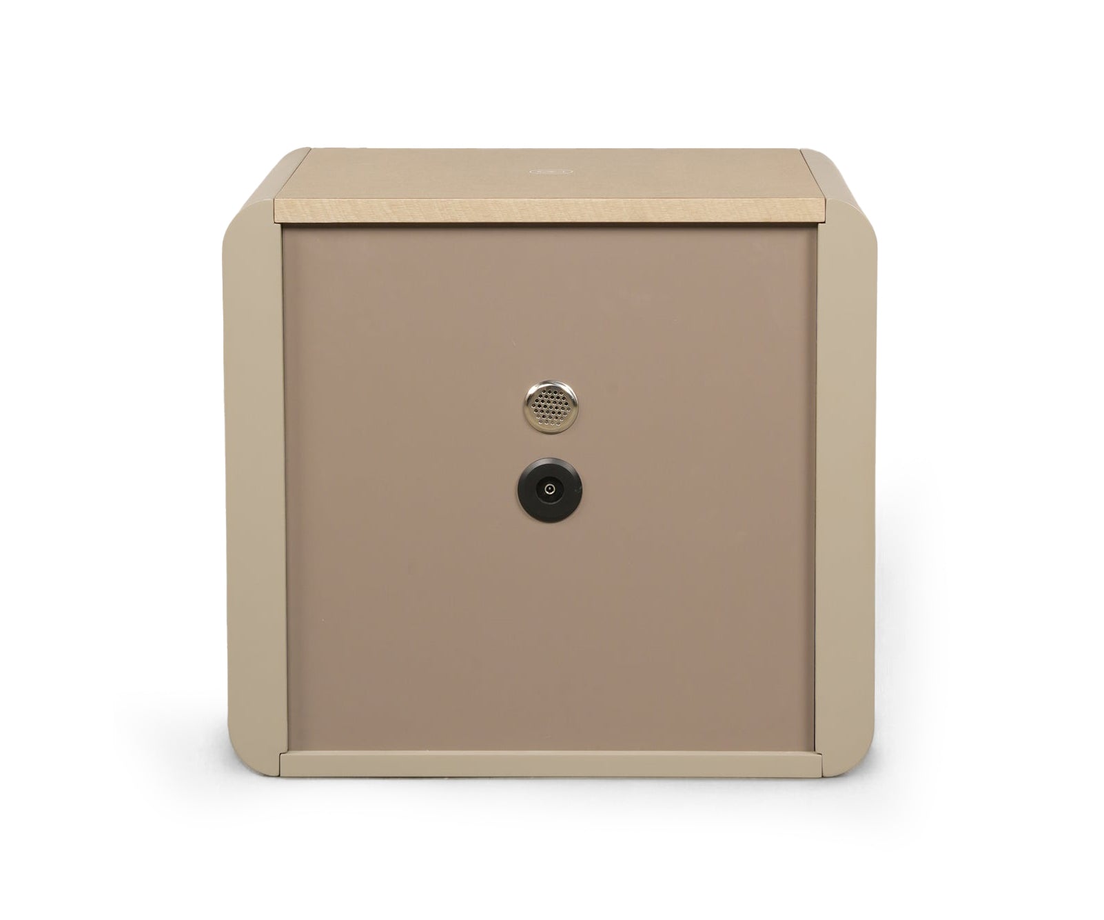 Modern Minimalist Taupe Nightstand