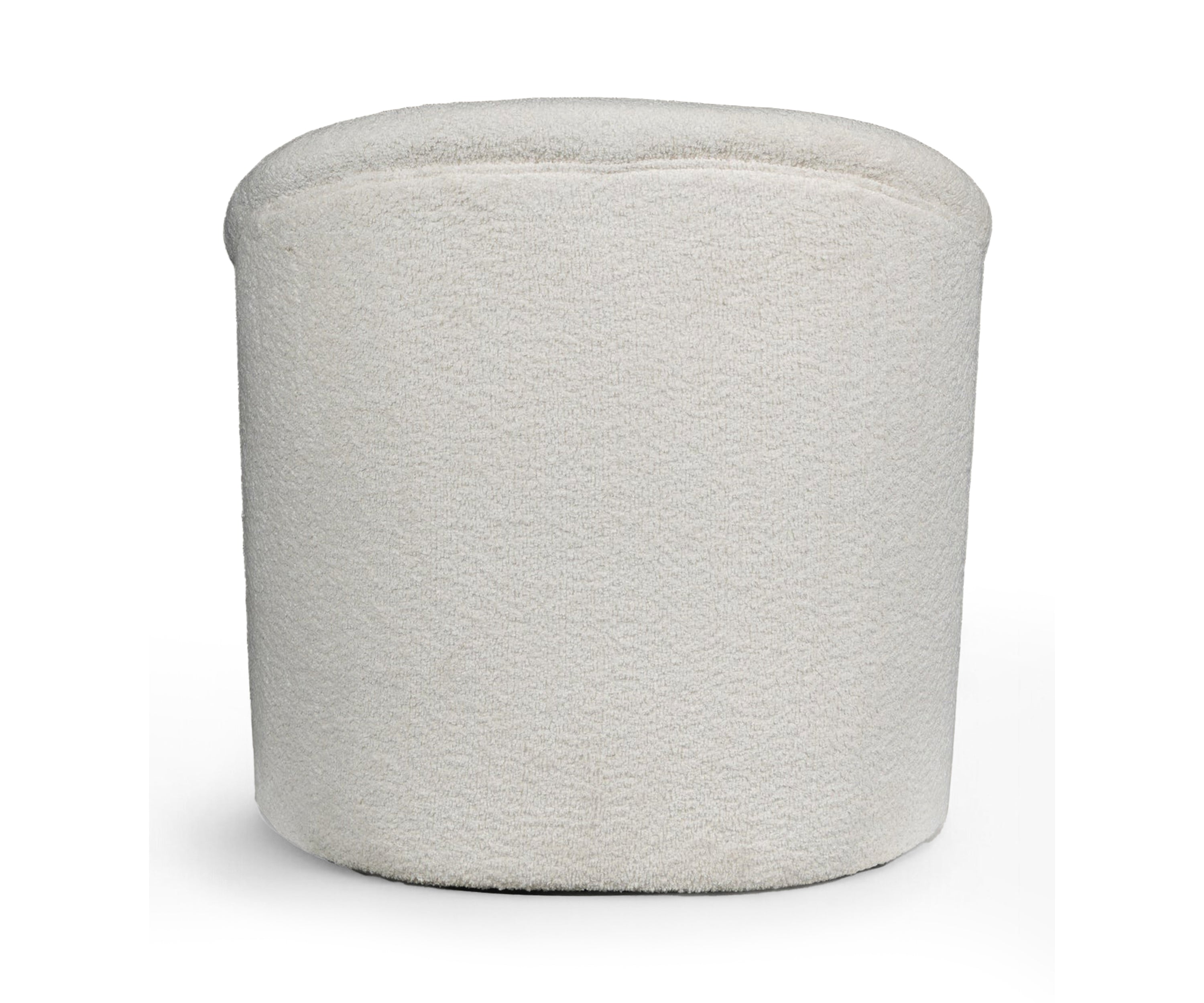 Modern Bouclé Curved Arm Lounge Chair