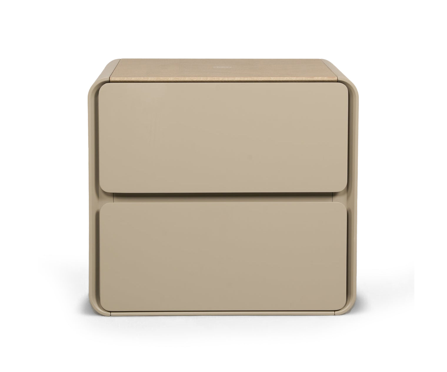 Modern Minimalist Taupe Nightstand