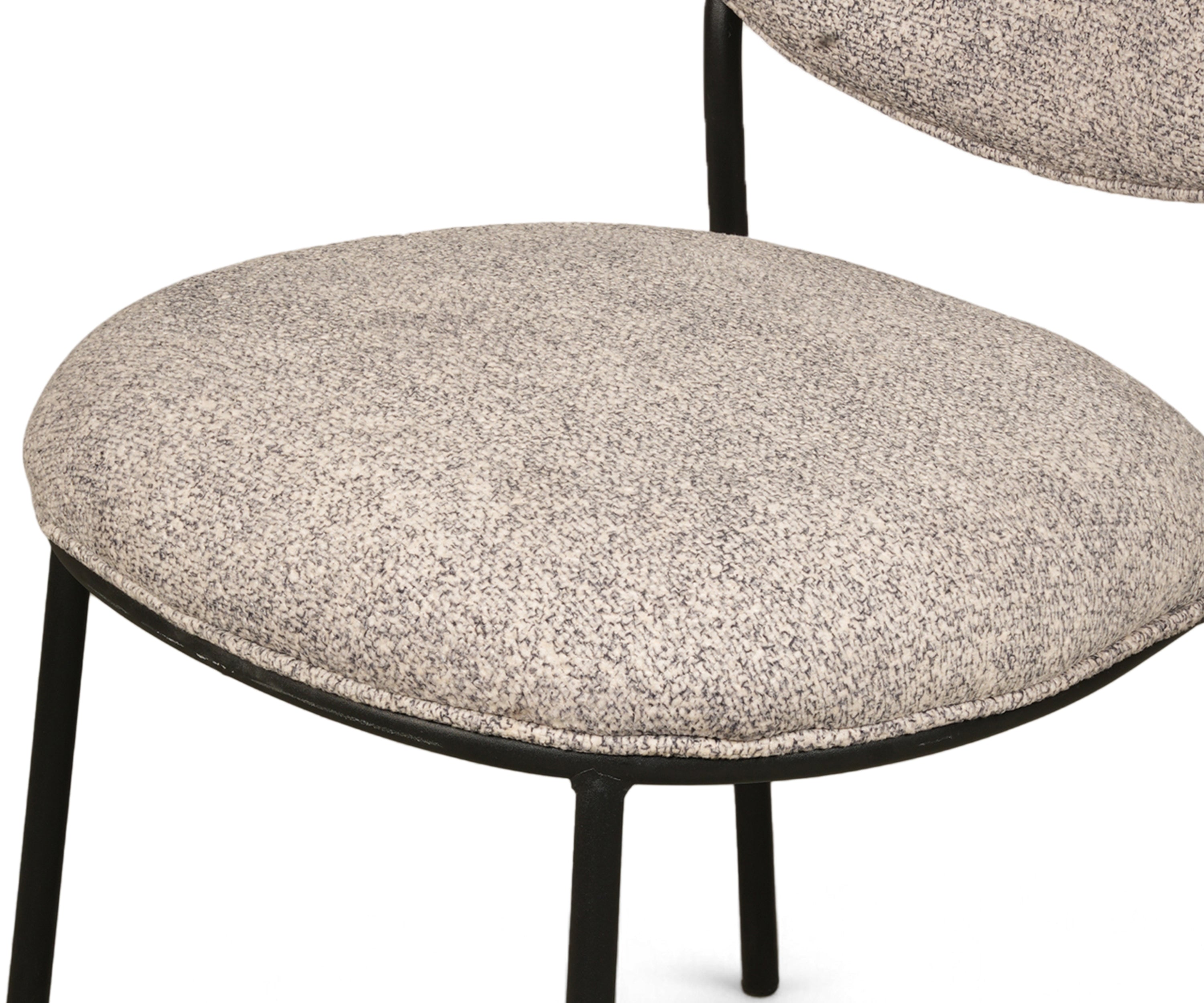 Modern Upholstered Metal Frame Dining Chair