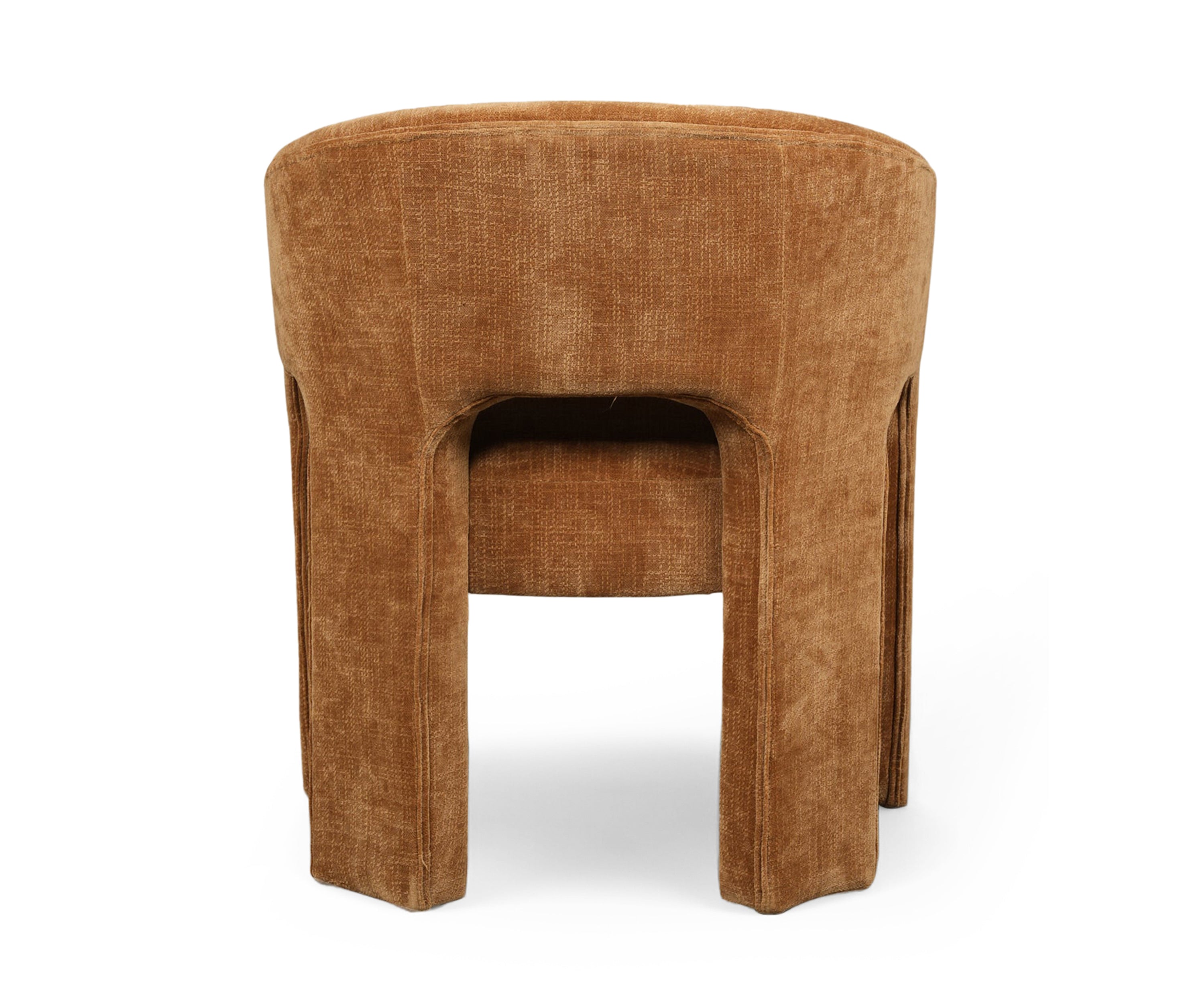 Curved Mid-Century Modern Upholstered Lounge Chair