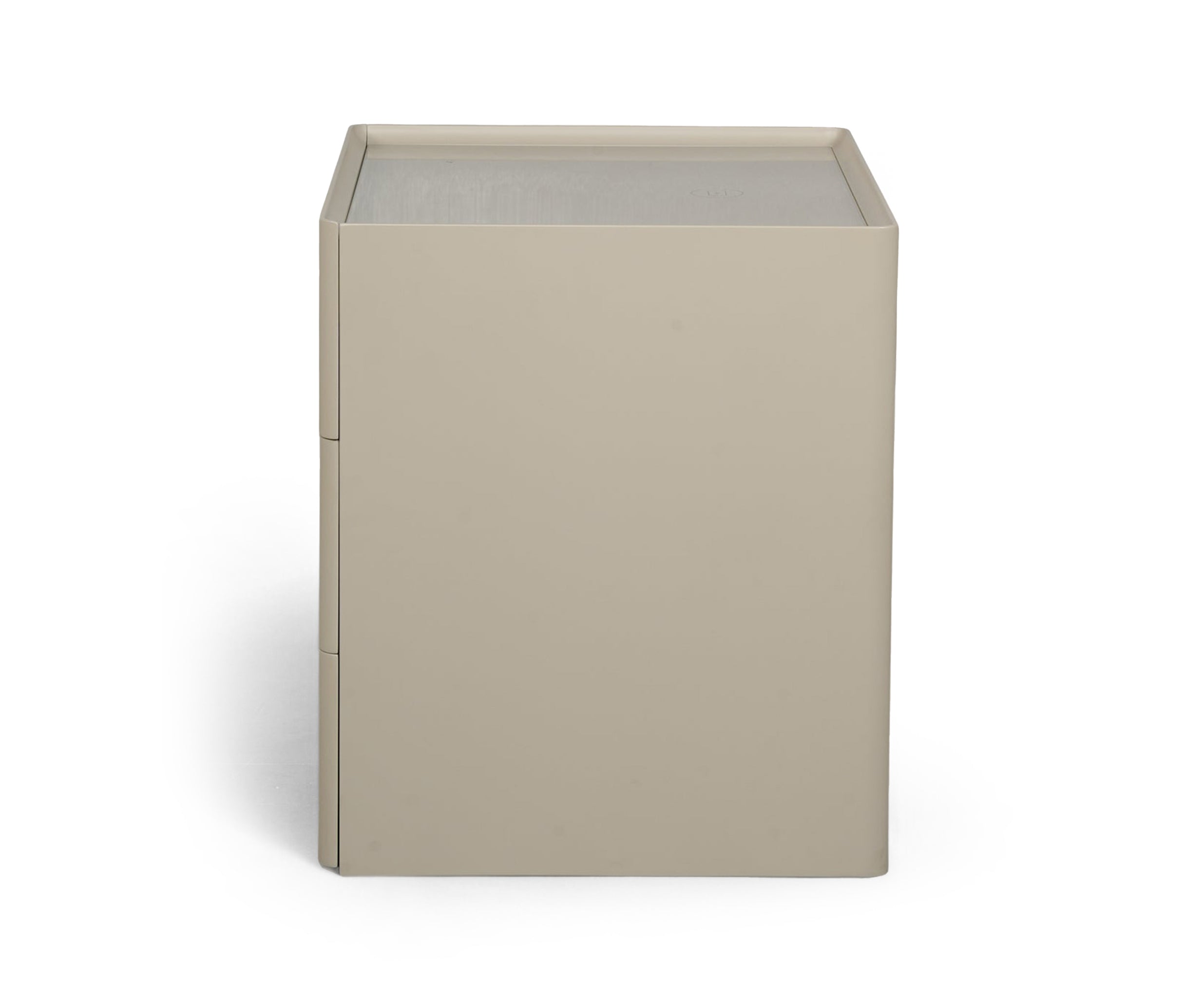 Taupe Three-Drawer Modern Dresser