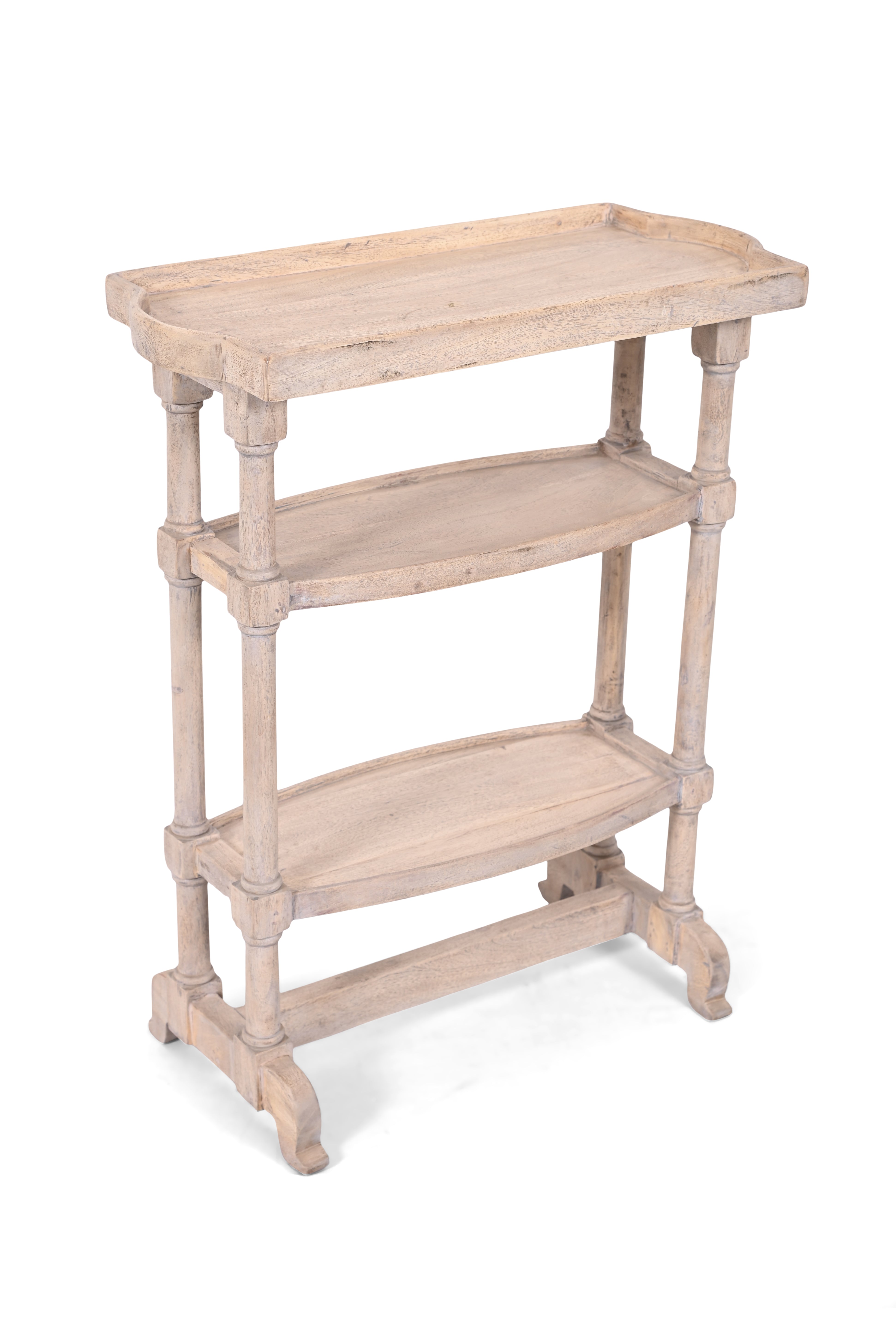 Wood 3-Tier Tray Top shelve